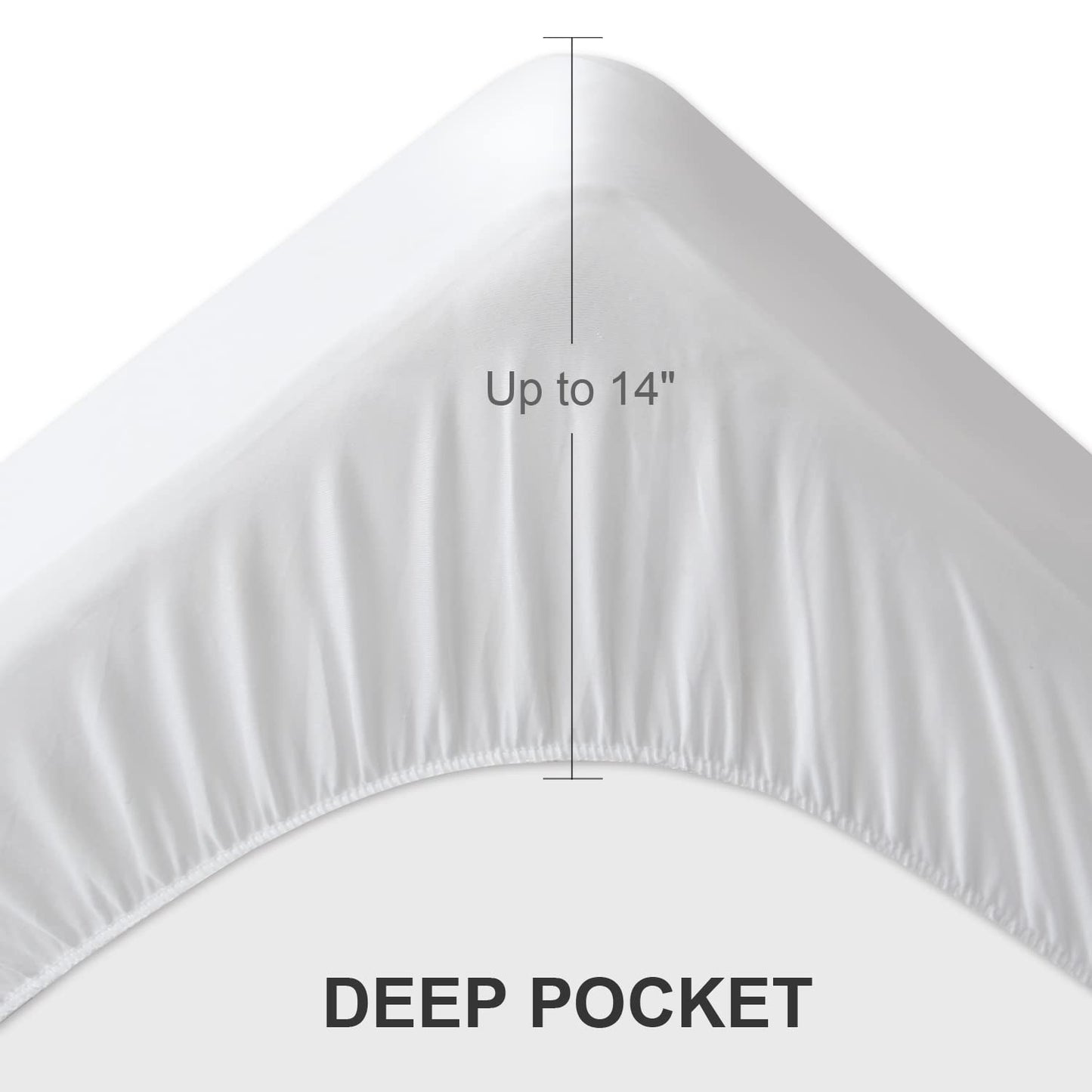 Full XL Mattress Protector Pad Waterproof Quilted, Breathable & Cooling Full XL Mattress Cover Fitted with Deep Pocket Up to 14", (White)