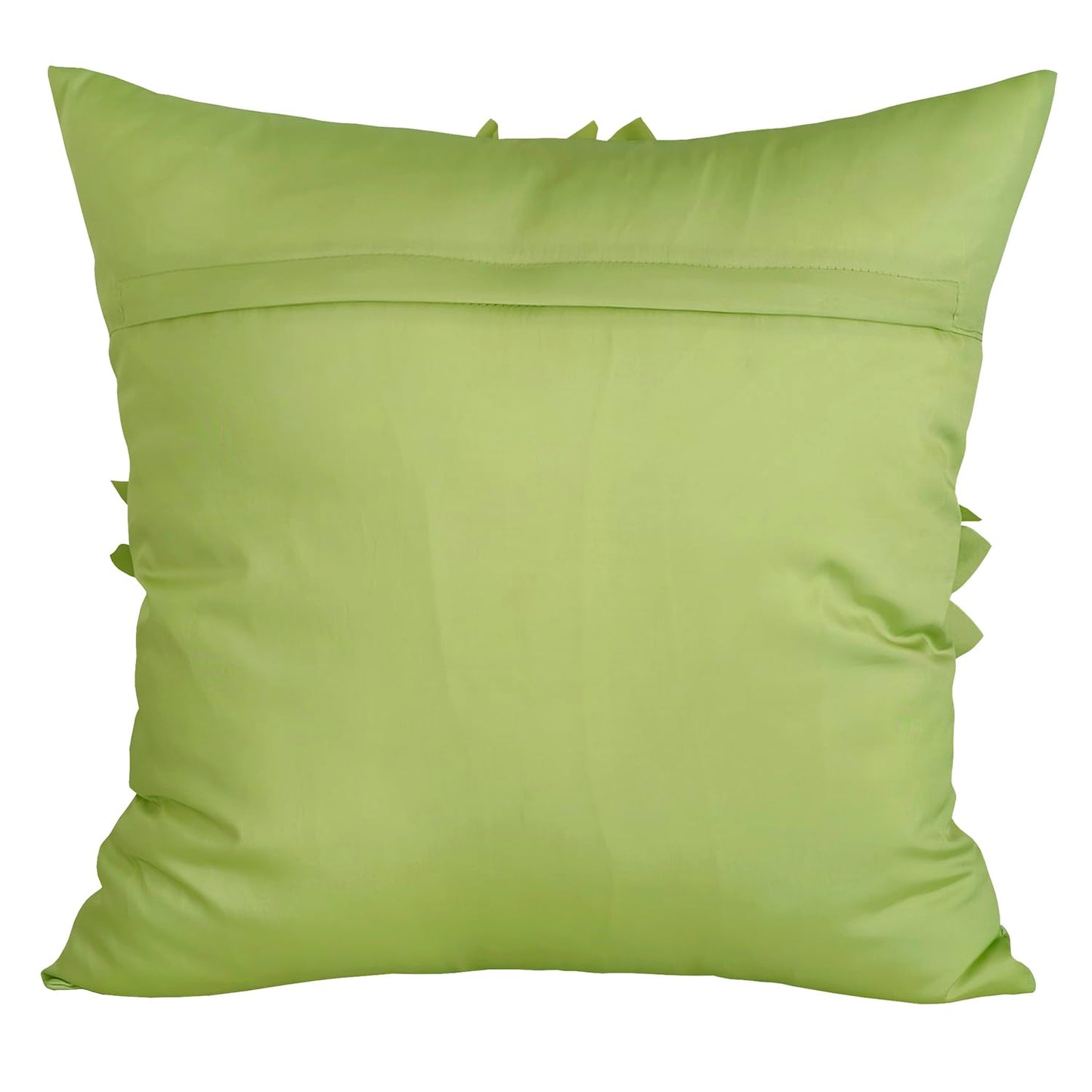 Bella's Giftshop 3D Sunflower Decorative Throw Pillow Covers for Bed Sofa Couch Chair, Accent Floral Taffeta Cushion Cover, Handmade Pillow Cases Living Room Decor, 17x17 Inch-Green/Sage