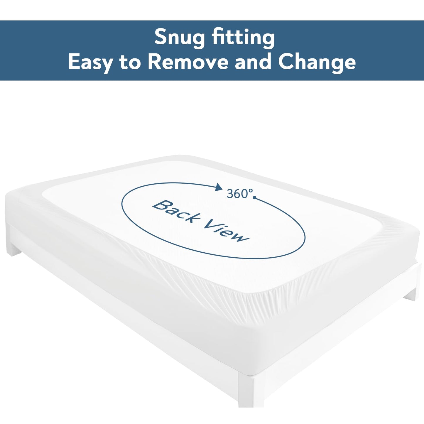 Queen Mattress Pad, Queen Mattress Protector Quilted Waterproof, Mattress Cover Fitted, Mattress Topper, Up to 20 Inch, White