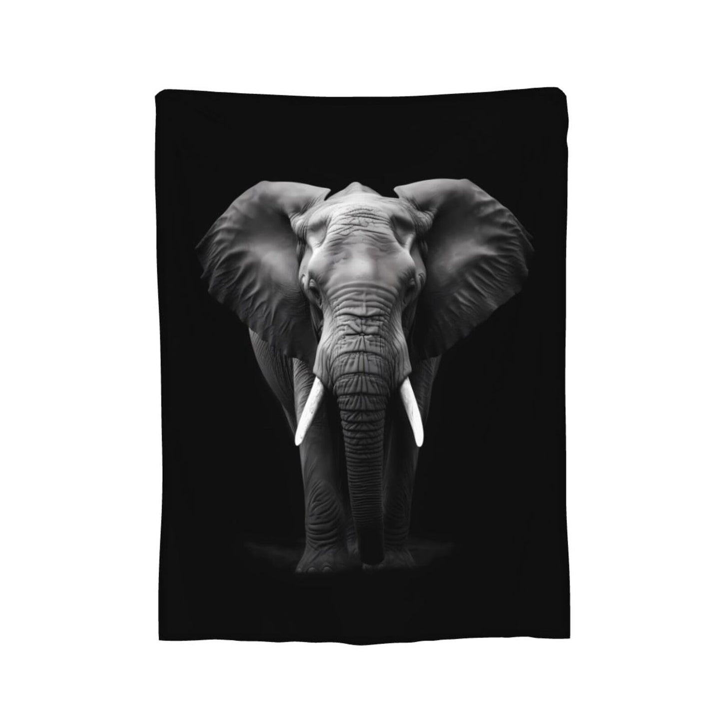 Gray Elephant Throw Blanket Soft Lightweight Flannel Fleece Blanket 50"X40" for Bed Sofa Couch Camping Travel