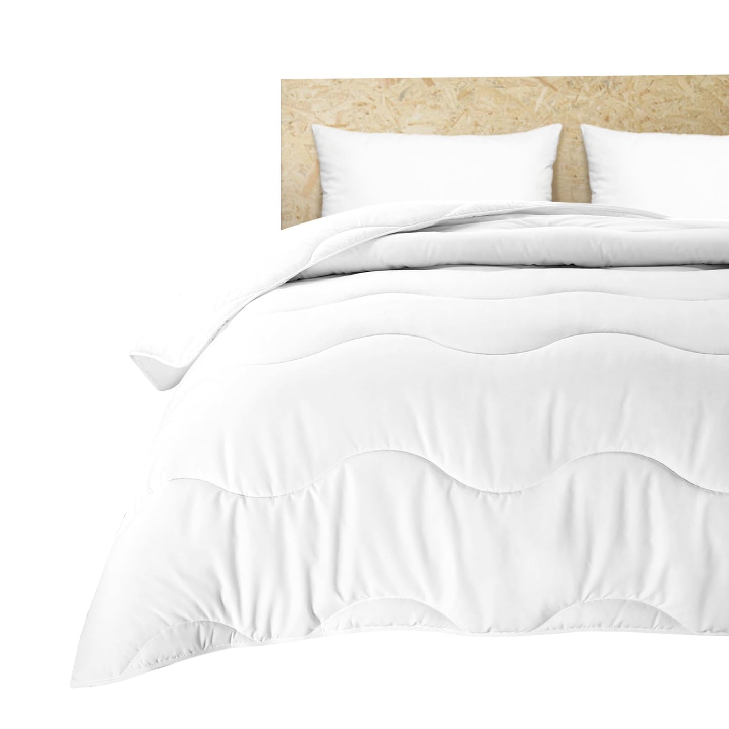 MEELUS Lightweight Comforter Cooling White, All Season Duvet Insert Breathable King Size Summer Bedding, Soft Microfiber Cool Down Alternative Quilt with Corner Tabs, 102x90 inch