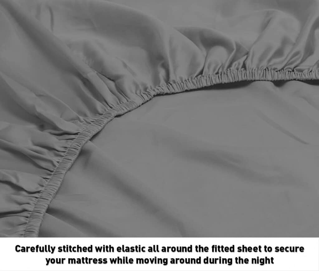 Top Split King Flex Head Sheet Set for Sleep Number Mattress Fits Deep Pocket Bed 1800 Thread Count Super Soft and Cool 4 Piece Set with Pillowcases 34-36" Split top (Beige)