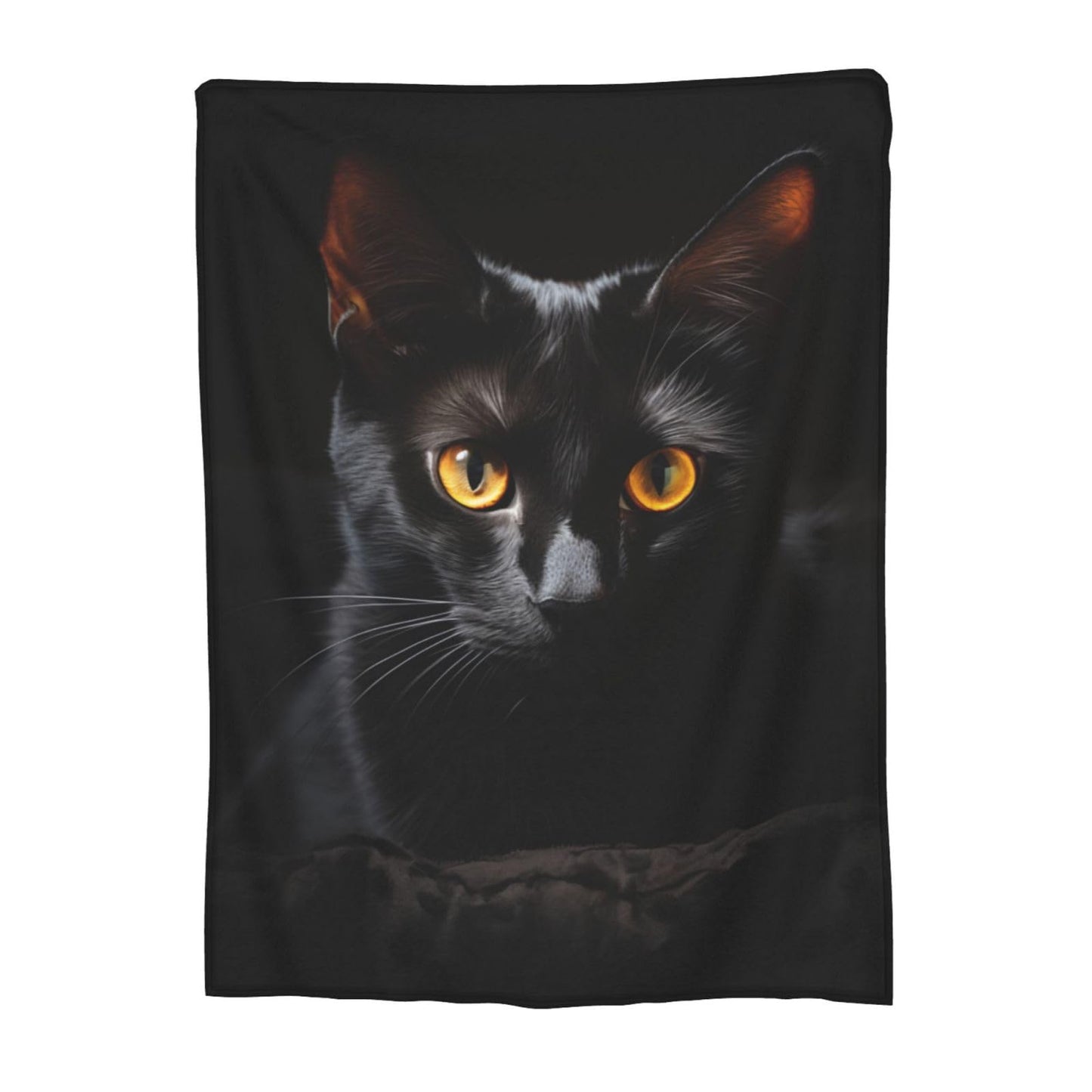 amepay Cute Black Cat Blanket Gifts for Pet Lovers Girls Animal Kitten Flannel Throw Blankets for Home Couch Bed Sofa Soft Cozy Lightweight Halloween Decor Adults All Season 50x40 Inches