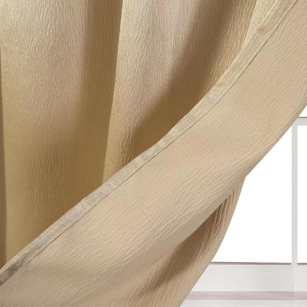 GLORY RUGS Window Panel with Attached Valance Curtain Bedroom Living Room Dining 42"X84" Cream