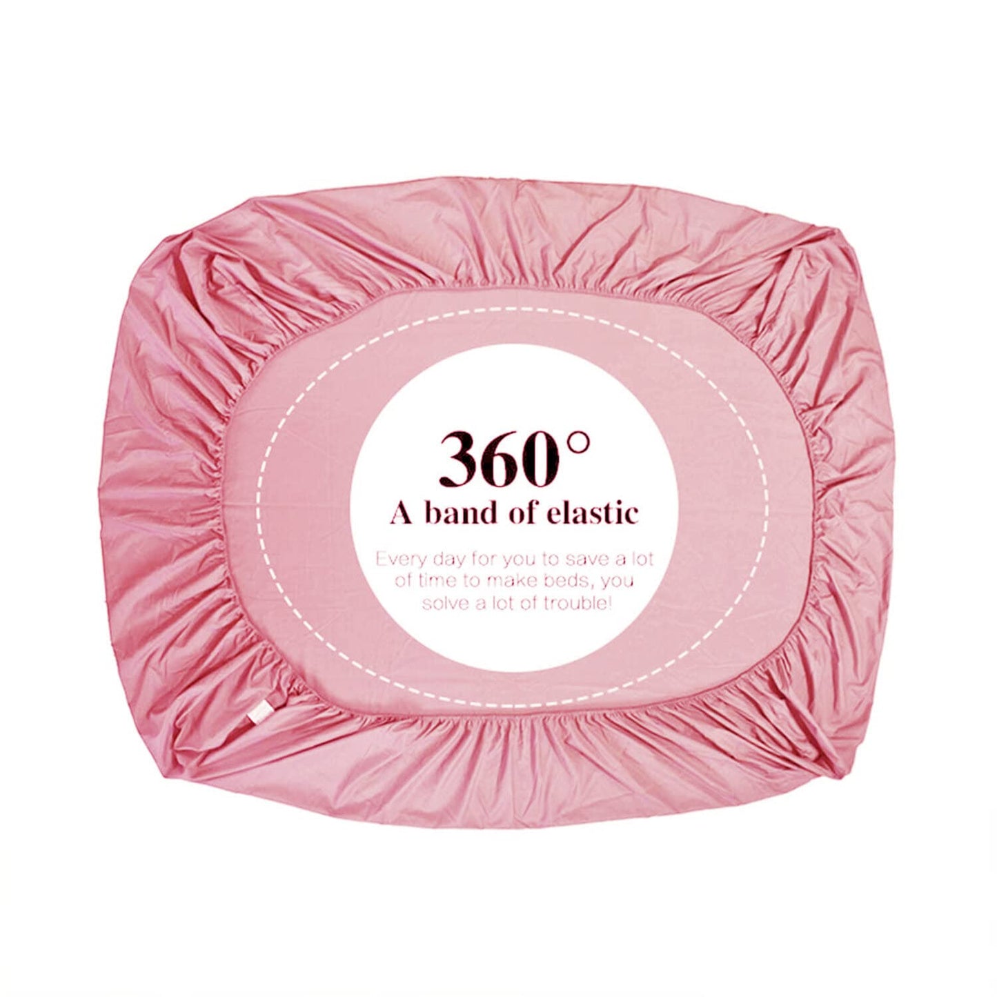 NHNHN Fitted Sheet-Deep Pockets-Soft Microfiber-Easy Care-Shrinkage and Fade Resistant-Fitted Sheets Queen Size for Girl Woman Teens Kids-Only 1 Fitted Sheet (Queen, Blush)