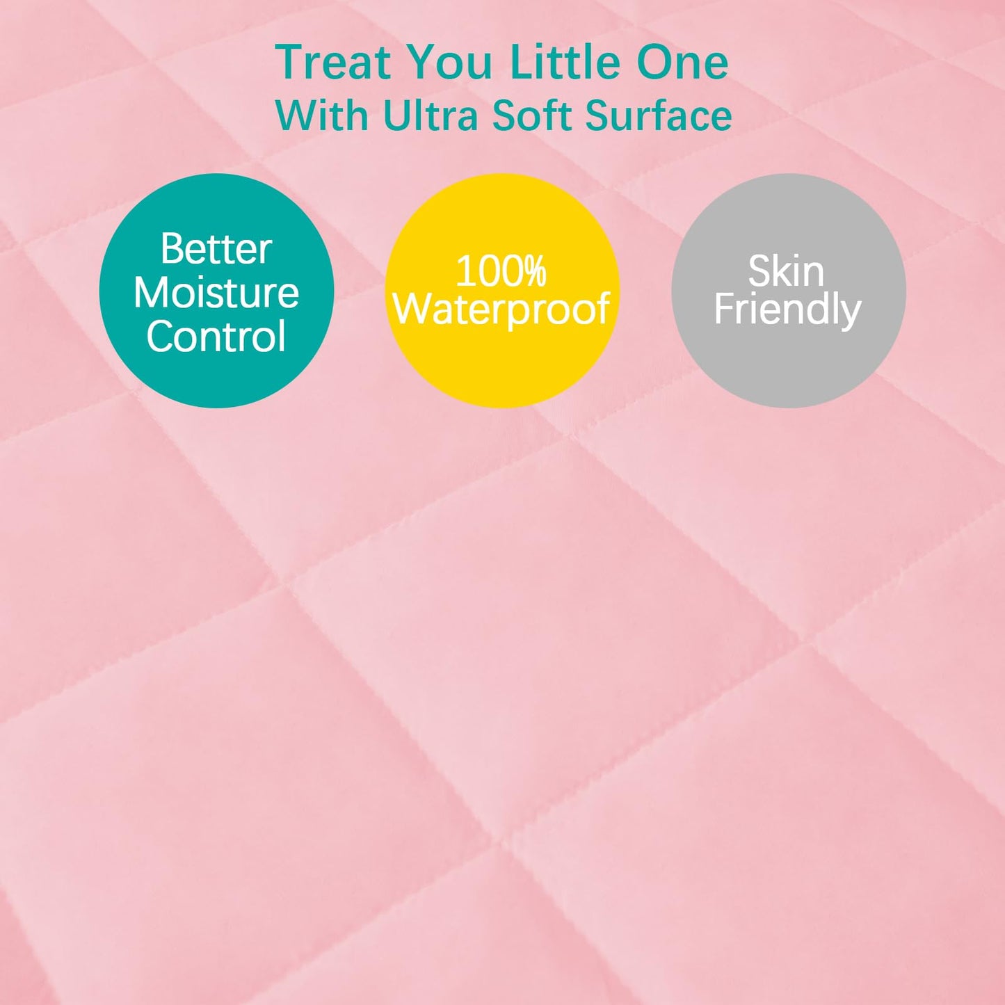 Mini Crib Mattress Protector Sheets Fitted Waterproof Mini Crib Mattress Protector Pad Cover Pink 2 Pack Quilted 38" x 24"