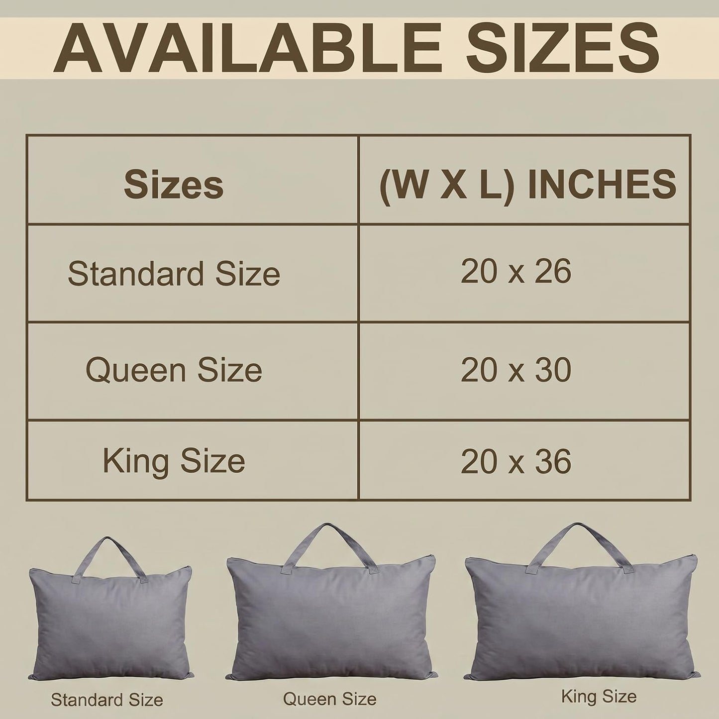 GliCraft 2 Pack 100% Cotton 20"x 36" Grey Canvas Travel Pillow Storage Bag with Handles for Home Travel Beddings Comforters Blankets Saree Linens Organizer Thick Soft Breathable Closet Bags