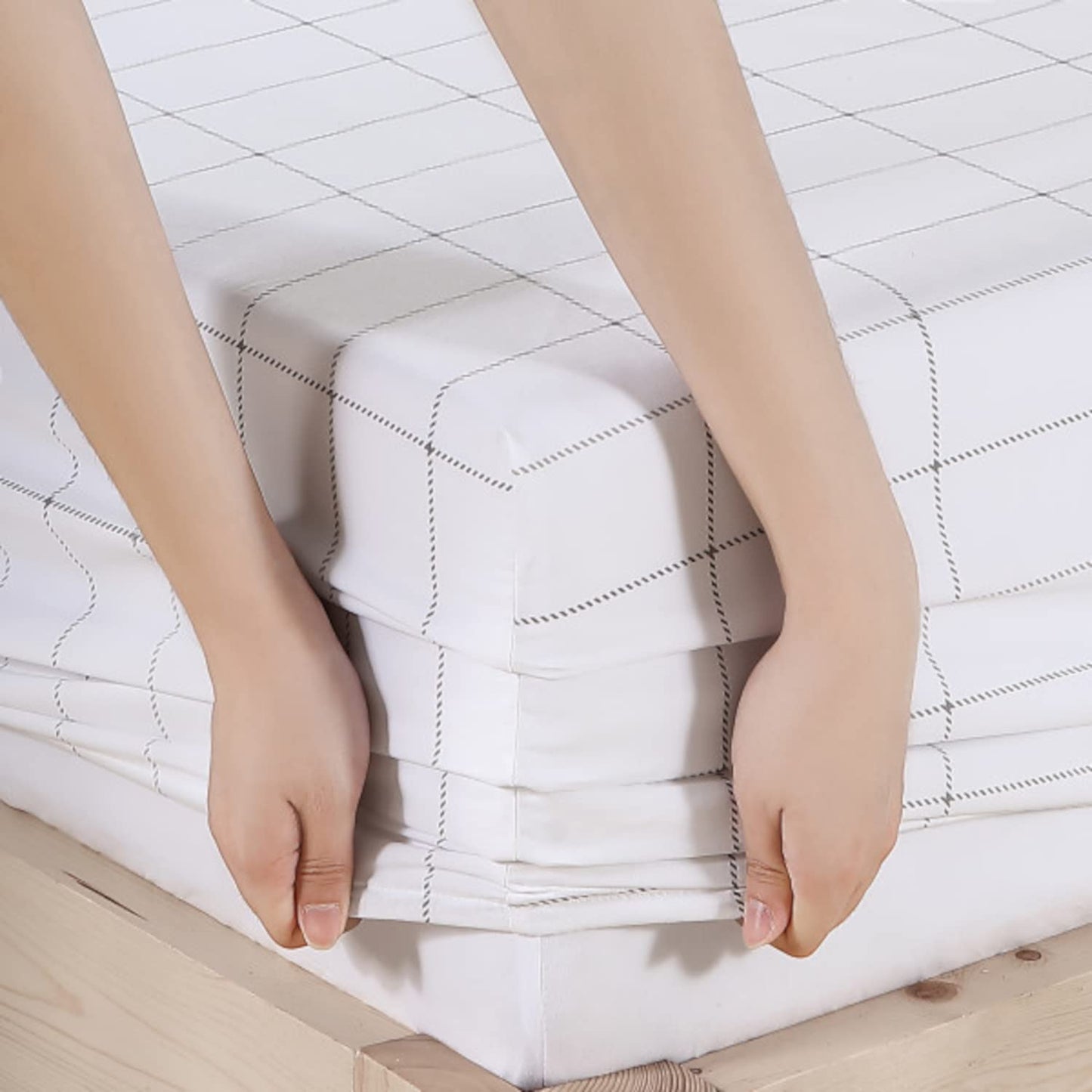 Eddie Bauer - Twin Sheet Set, Cotton Percale Bed Sheets, Crisp & Cool, Ideal Dorm Essentials (Northern Plaid Grey, Twin)
