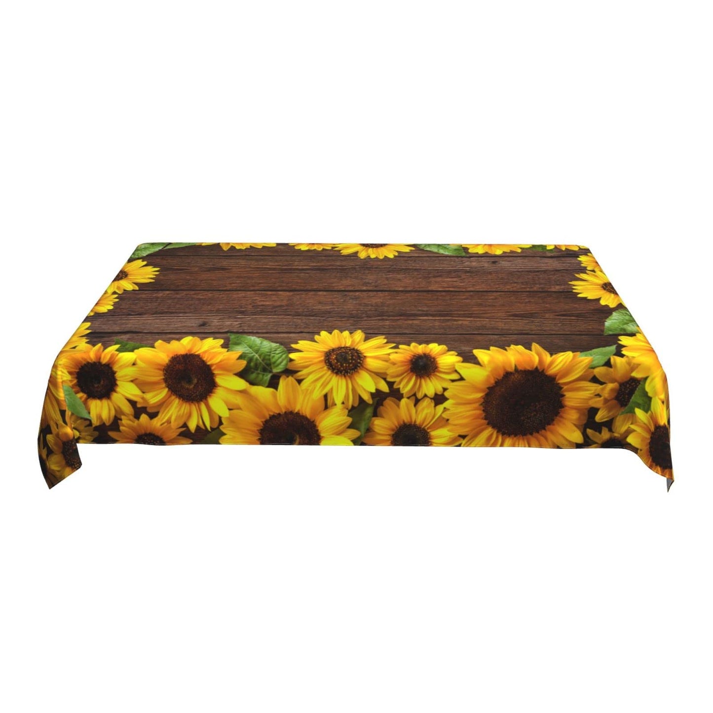 Worltoldb Sunflower Tablecloths Polyester Table Cloth for Kitchen Dinning Table Washable Table Cover for Parties Wedding Picnic Farmhouse