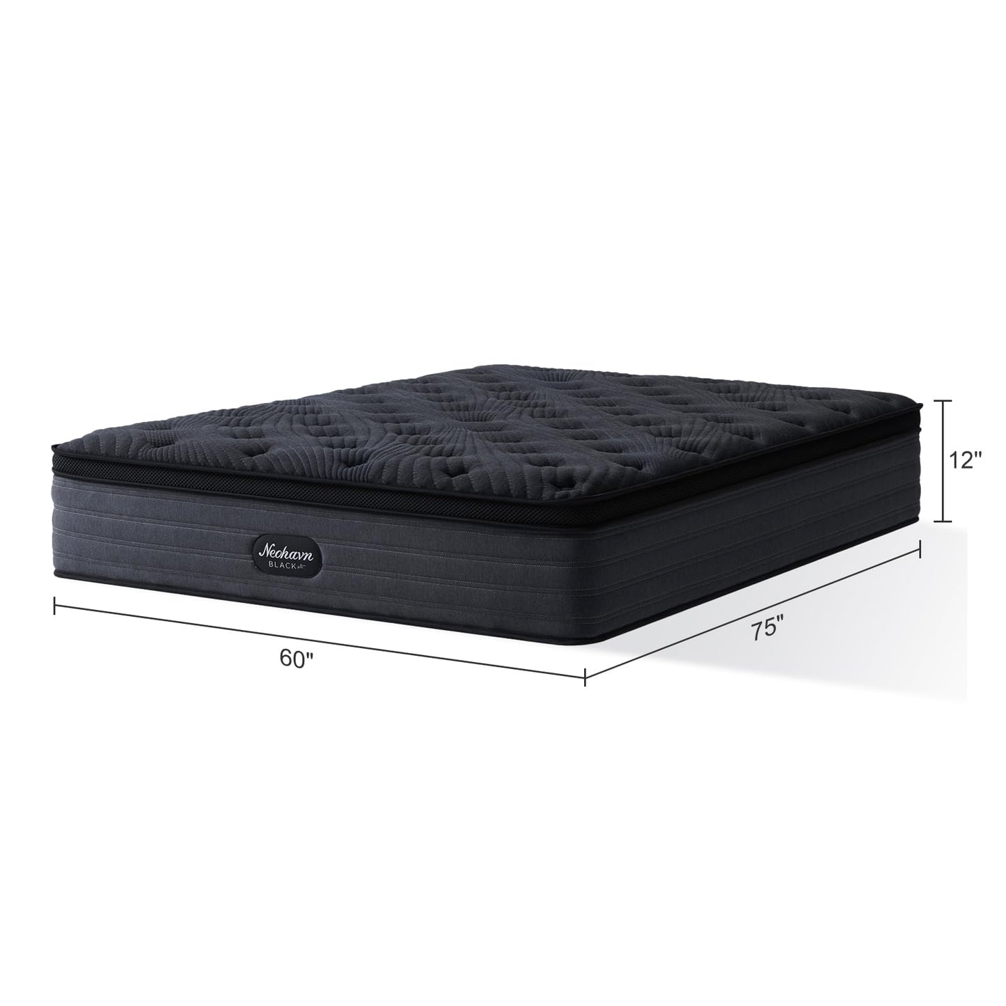 Neohavn Short Queen Mattress,12 Inch Cooling Gel Memory Foam - Medium Firm Hybrid RV Mattress in a Box,Fiberglass-Free, Soft Knit Cooling Cover, Motion Isolation, CertiPUR-US Certified