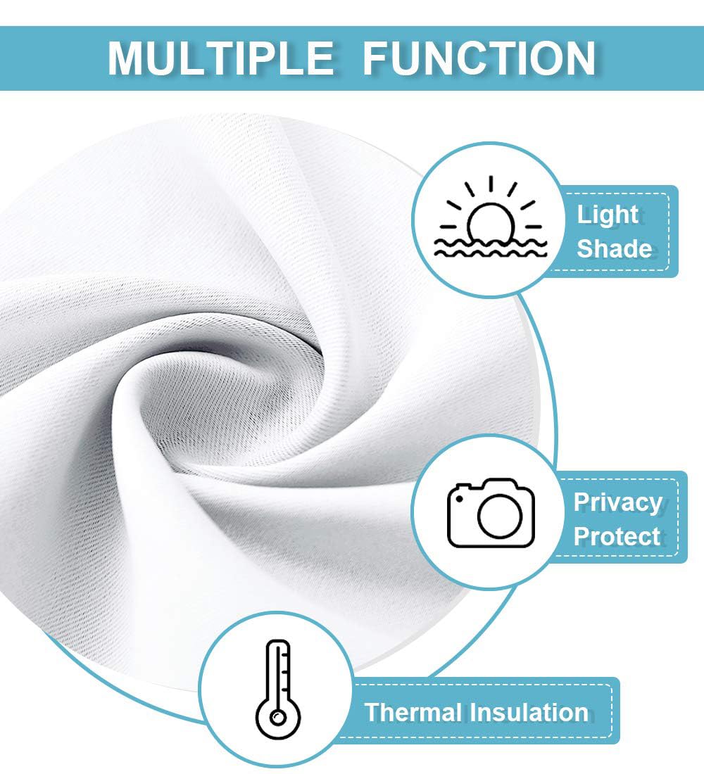 Cute Cats Animals Blackout Curtains, Elegant White Flowers 2 Panel Top Grommet Drapes, 3D Print Thermal Insulated Room Darkening Curtains for Living Room Kids Bedroom(104" W x 63 "L)