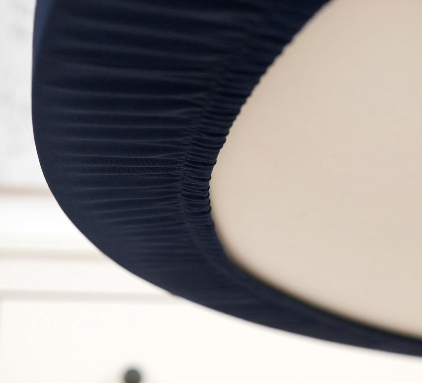 Wolkemer 5ft Fitted Round Tablecloth Spandex Stretch Cocktail Table Cover Elastic Edge Navy Table Topper Cap for Dining Wedding Party Picnic 60 Inch