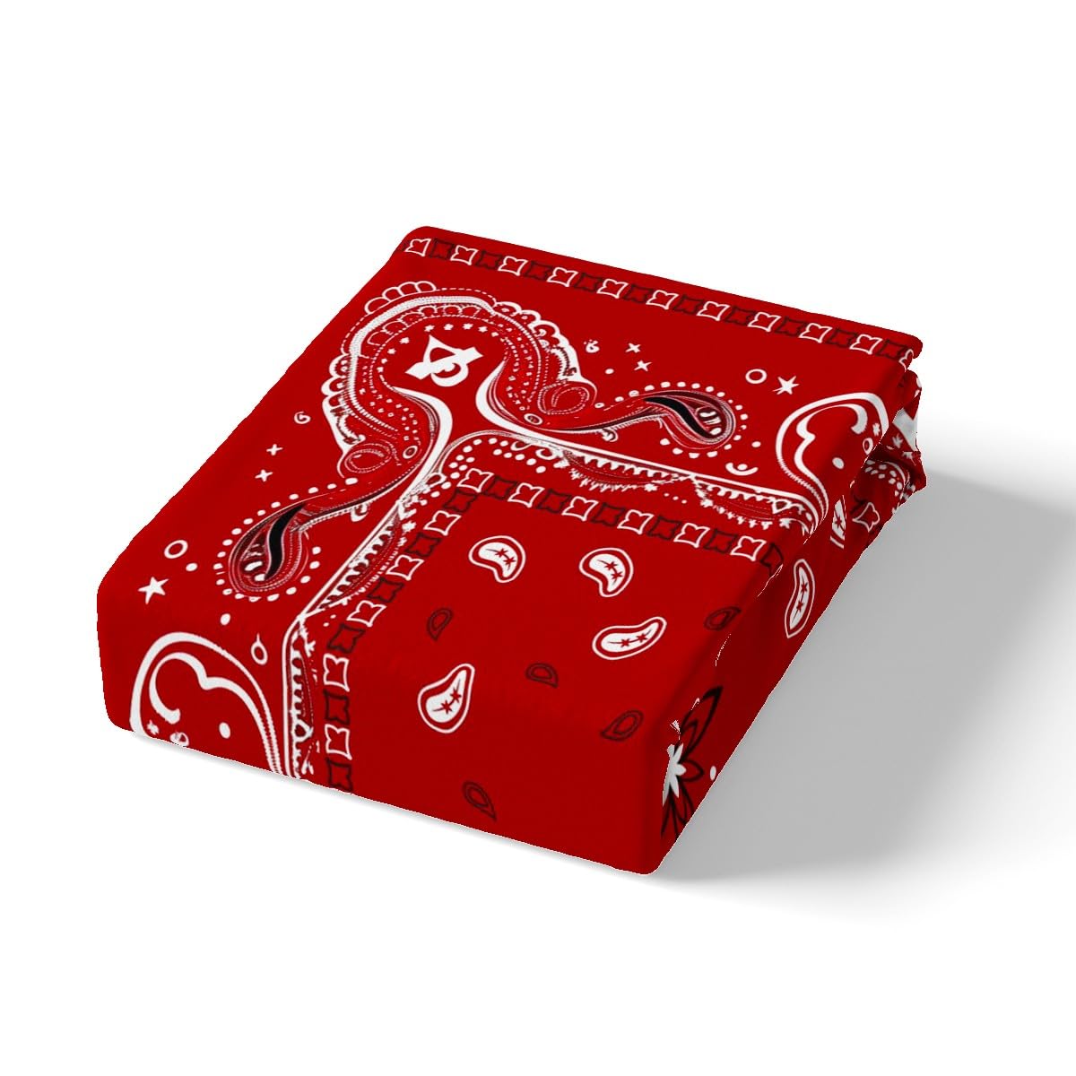 Manfei Red Paisley Bedding Set 2pcs for Kids Girls Chic Exotic Floral Printed Sheet Set Flower Pattern Fitted Sheet Soft Polyester Bed Sheets (1 Fitted Sheet + 1 Pillow Case) Twin Size