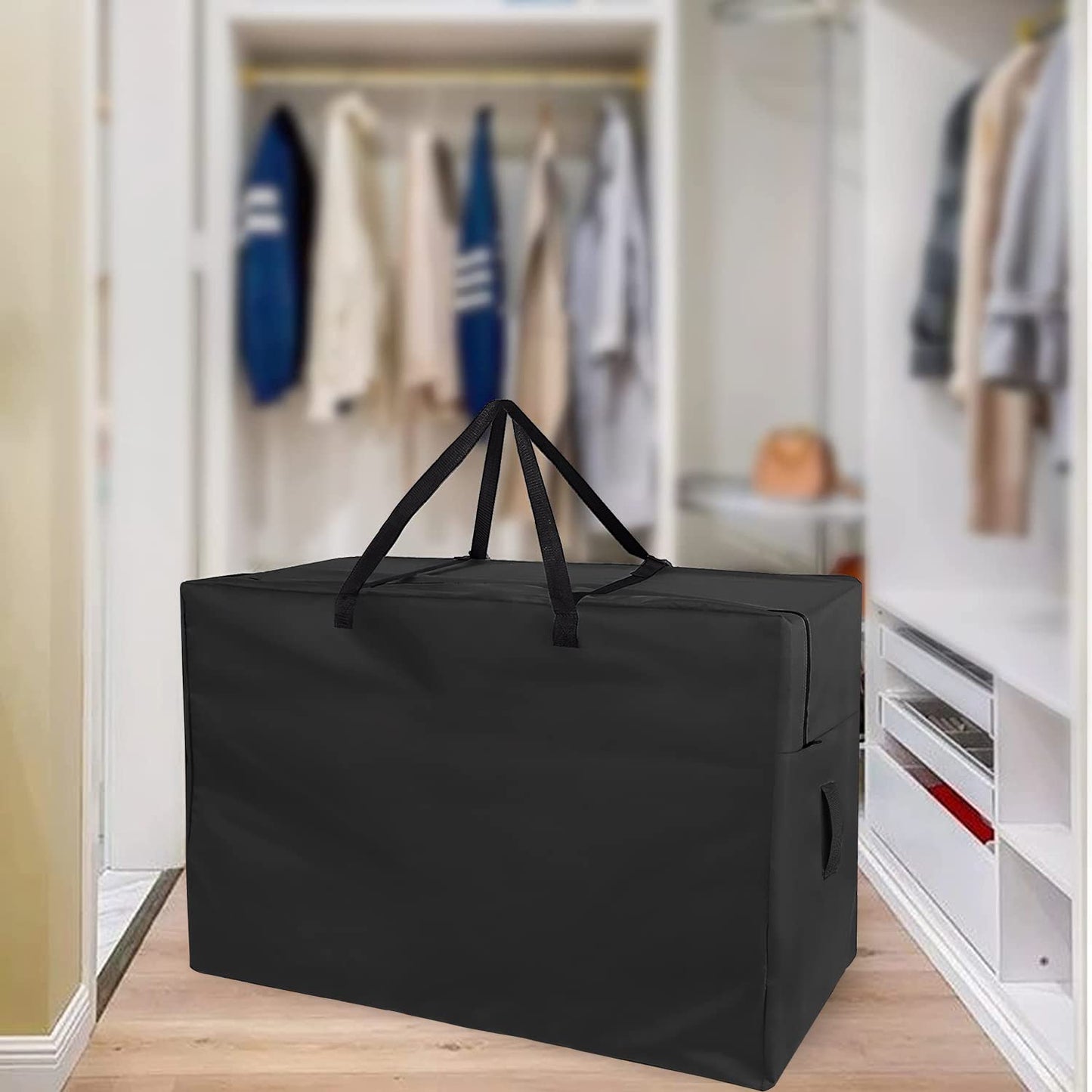 Folding Mattress Storage Bag-33 inch Heavy Duty Carrying Bag Fits 4 In Narrow Twin & Cot Mattress Sturdy Cushion Storage Bag for Tri-Fold Guest Bed Mattress Carry Case - 33"L×27"W×16"H, Cover Only