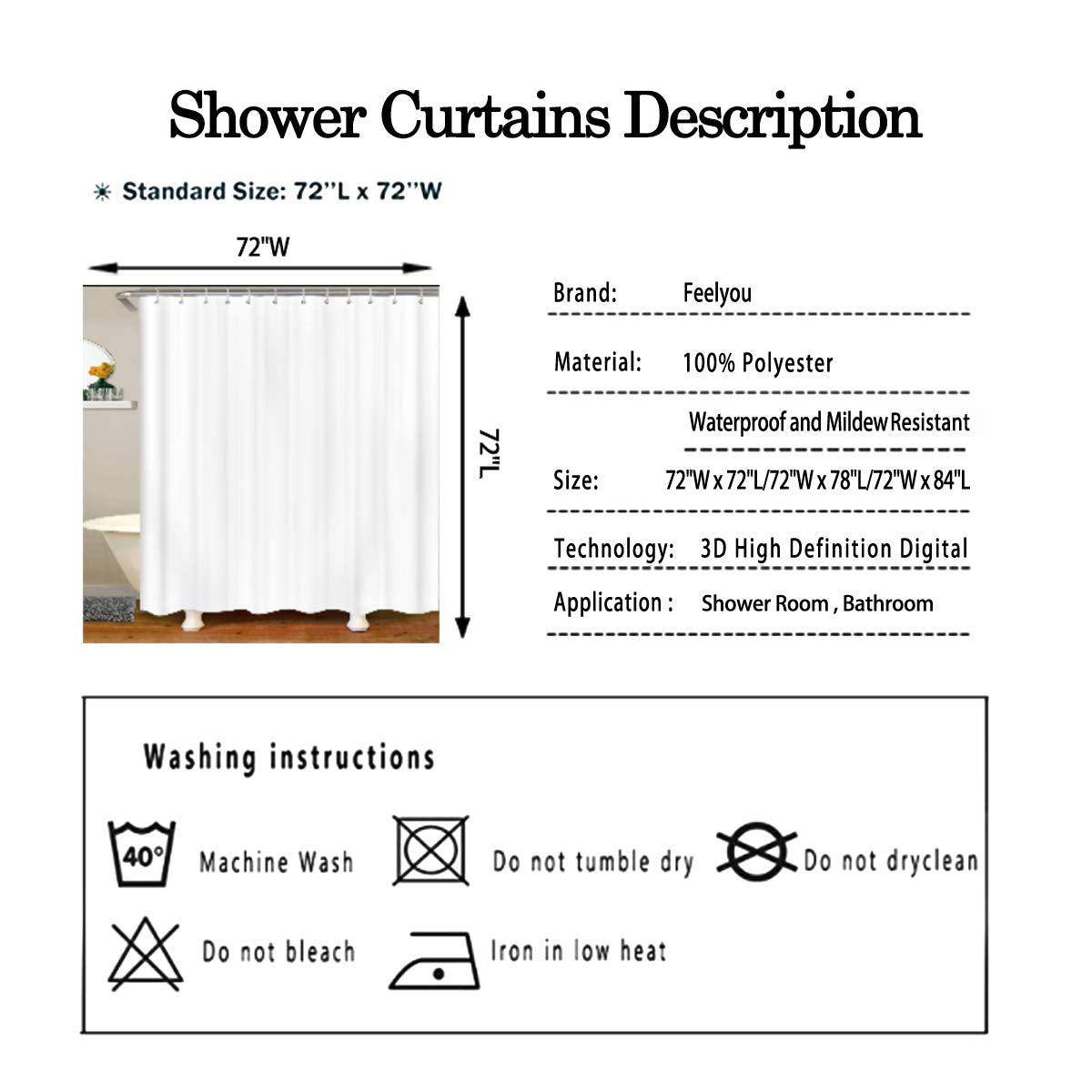 jejeloiu Leopard Print Shower Curtain for Bathroom Decor Cheetah Print Bath Curtain for Stalls Bathtubs Beige Brown Bathroom Accessories Modern Art Waterproof Polyester Fabric with 12 Hooks 72"x72"