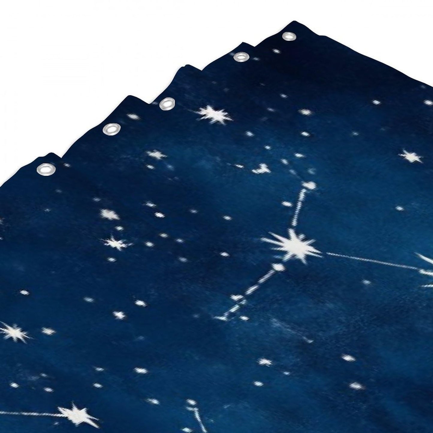 Meaudiwes Fashion Waterproof Shower Curtain Lightweight Hotel Quality Bathroom Decor with Hooks, 72"x 70" Constellation Galaxy Starry Night Stars Glow in The Dark Midnight