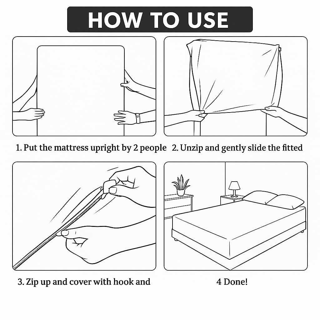 Mattress-Homes Zippered Fitted Sheet, Full Size, 10" Deep Pocket Mattress Encasement Bottom Cover with Zipper, Hotel Quality Brushed Microfiber, Soft, Wrinkle-Free, Dark Grey Solid