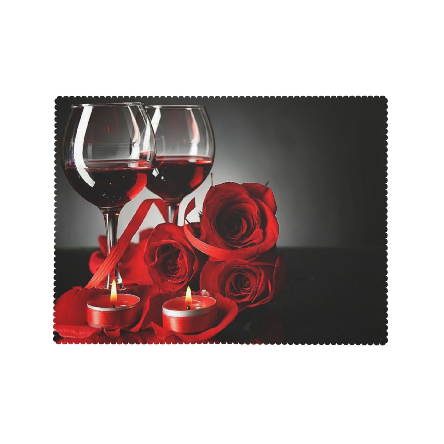 NEEZSEEZ Red Wine Rose Candle Rectangle Tablecloth 54x72 Inch Red and Black Romantic Burgundy Blossom Floral Table Cloth Table Cover Kitchen Decorations for Home Dinner Party