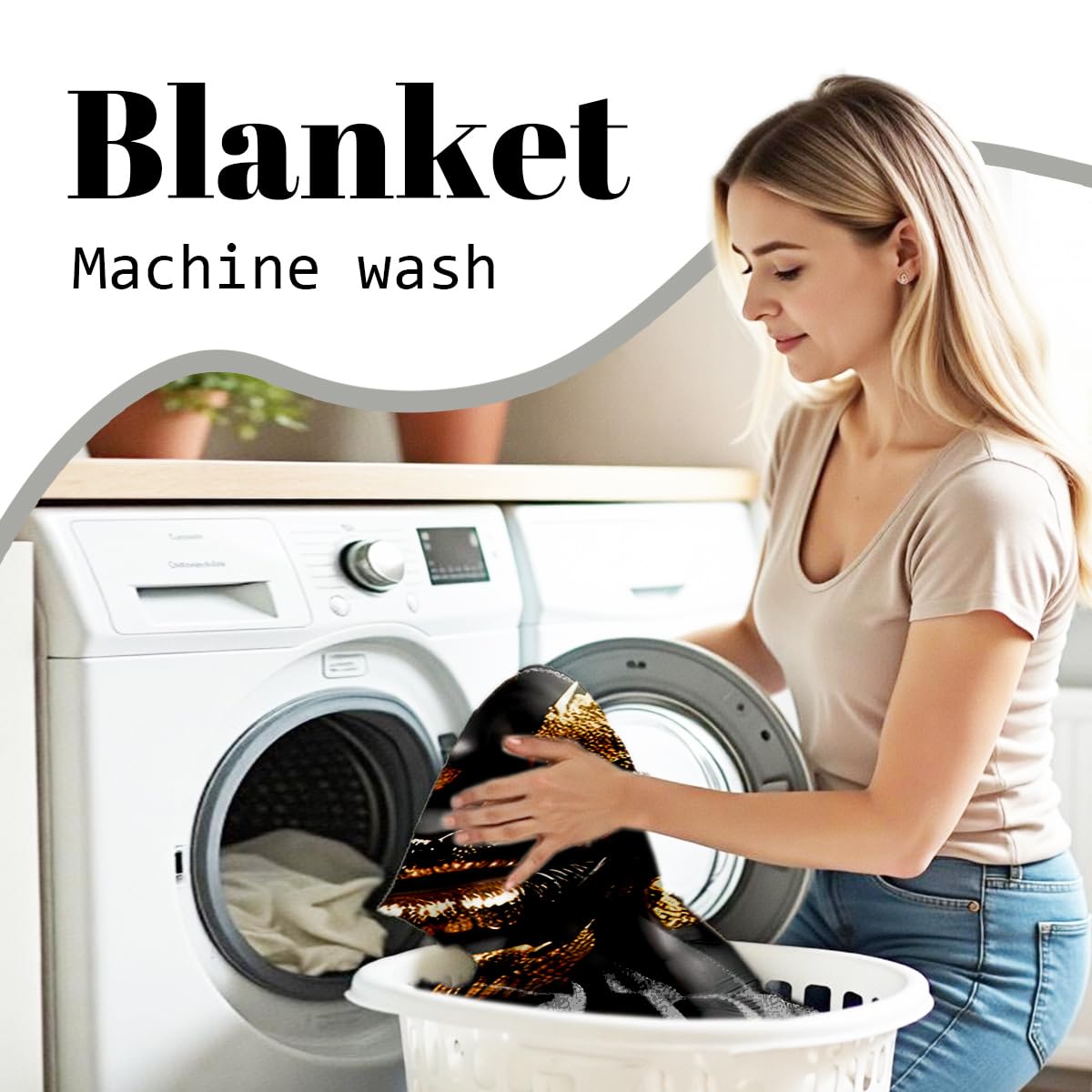HUNXIAOJ African American Woman Blanket Throw Black Gold Print Flannel Blanket Gifts for Girls Female Women African American Couch Bed Living Room Home Decor 49"x59"