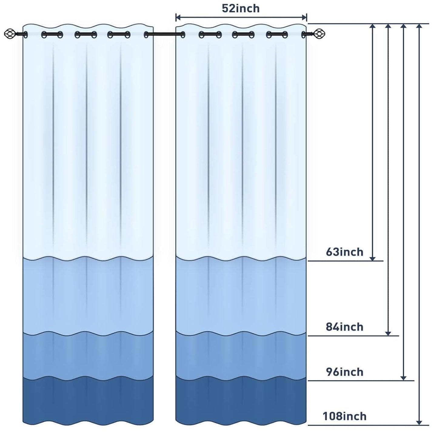 iTapnoom Abstract Orange Grey Blackout Curtains, Beige Aesthetic Art Painting Window Drapes Darkening Grommet Window Curtains for Living Room Bedroom Decor 2 Panels 52"x84" Inch
