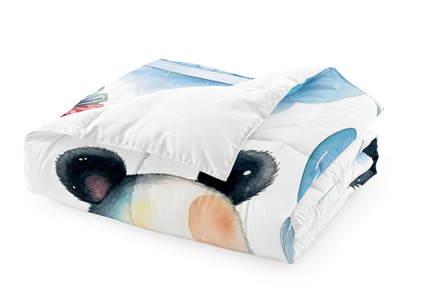 Panda Comforter Set Twin Size - Bedding for Boys Girls, Cute Cartoon Print Comfort Set for Kids Teens, 1 Comforter + 1 Pillowcase