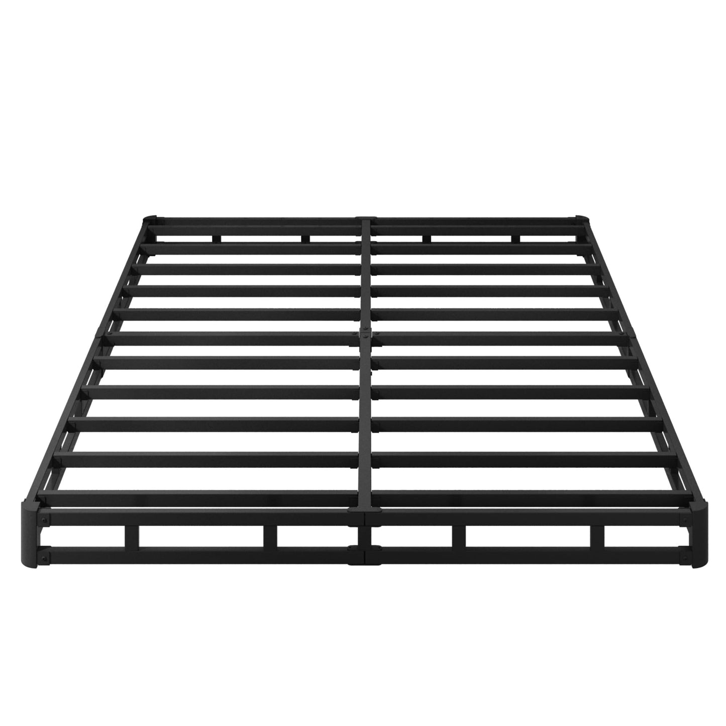 EMODA 5 Inch Box Spring Queen Size Bed Base, Heavy Duty Metal Queen Mattress Foundation with Fabric Cover, Easy Assembly, Black