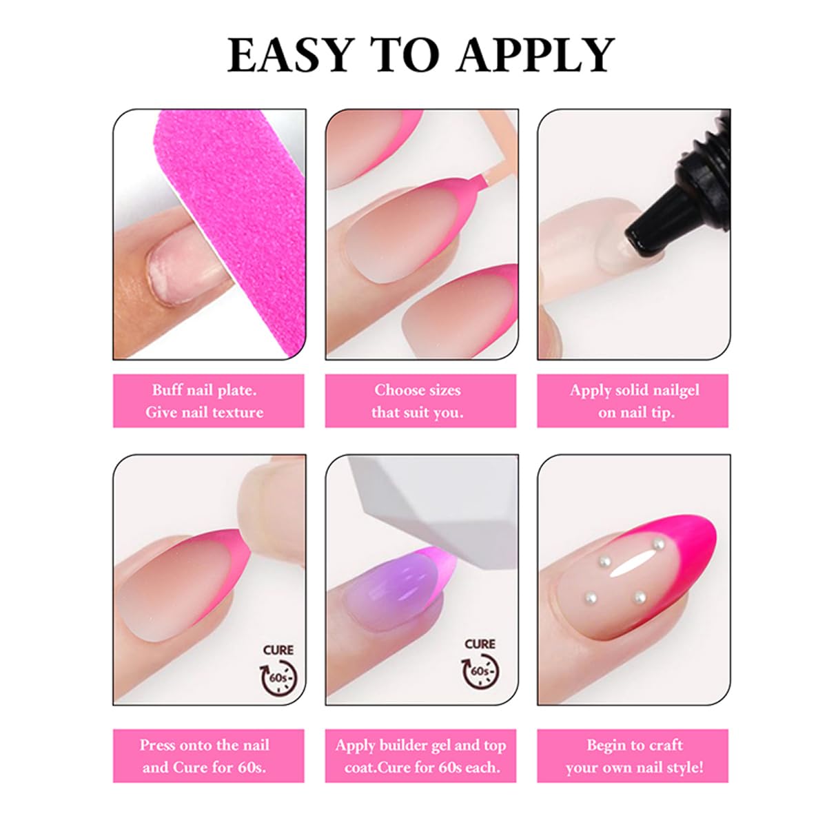 French Tips Press on Nails Brown - Long Square Nails Press on with 5D Flower, Gold Charm Design Glossy Ombre Fake Nails Floral Glue on Nail Reusable Fall Summer Nail for Women Manicure 24Pcs