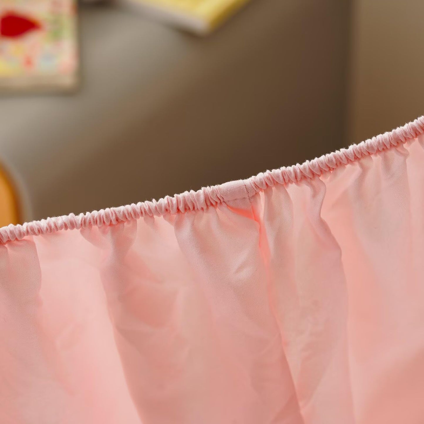 CLOTHKNOW 4Pieces Pink Toddler Bedding Sets for Girls Blush Comforter Sets Daisy Puff Bedding Soft Crib Bed Sets