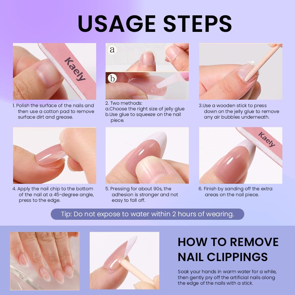 evpct 3D Gothic Press on Nails Short Almond with Silver Line Design, Black White Silver French Tip Stick on Nail for Women, Reusable Full Cover Soft Press on Fake Nail Perfectly Fit with Design