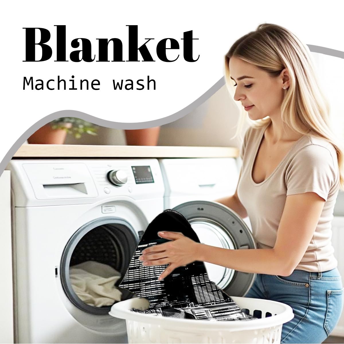 HUNXIAOJ New York City Building Blanket for Bed Couch Cityscape Blanket Throw Black White Teal Decor Flannel Prints Bedding Home Decor (49"x59")
