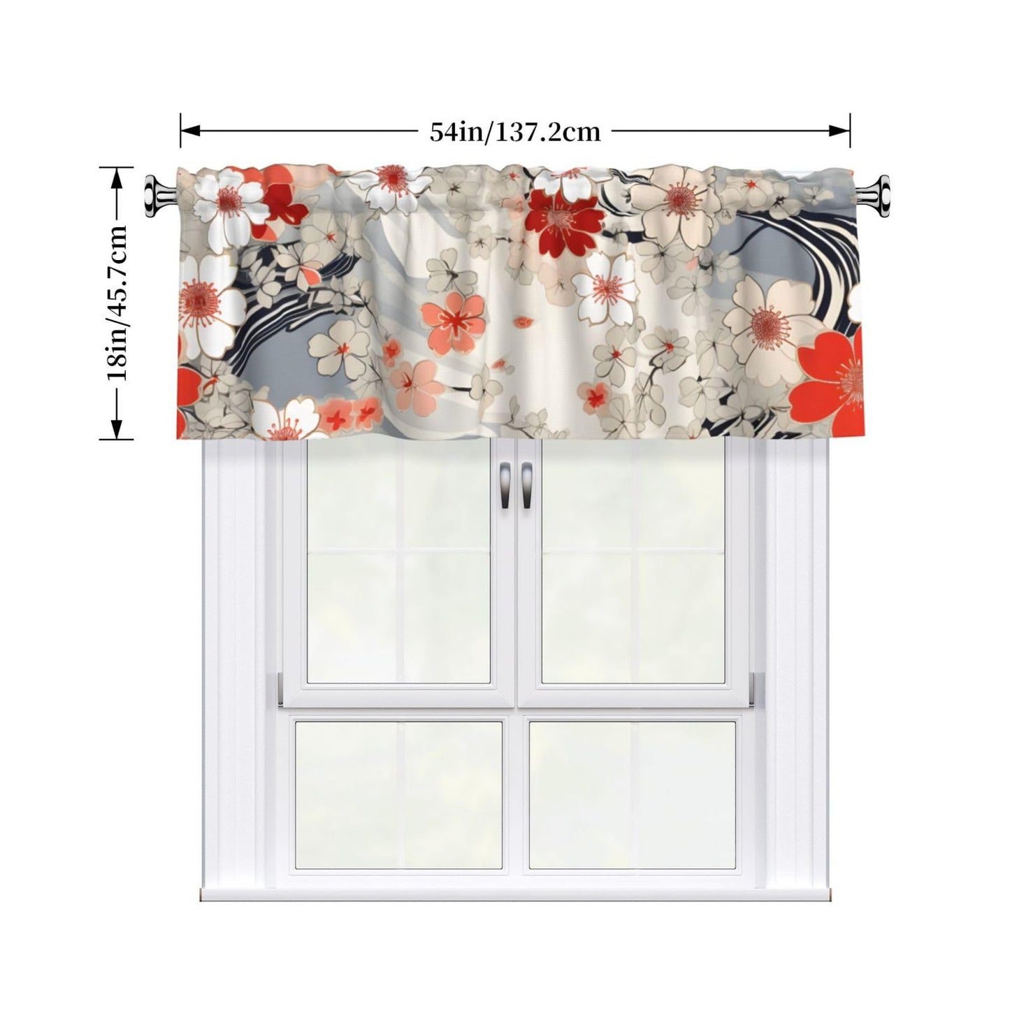 JXDXHCW Valances for Windows Cherry Valance Living Room Bedroom Kitchen Curtain Valance 54x18 Inch