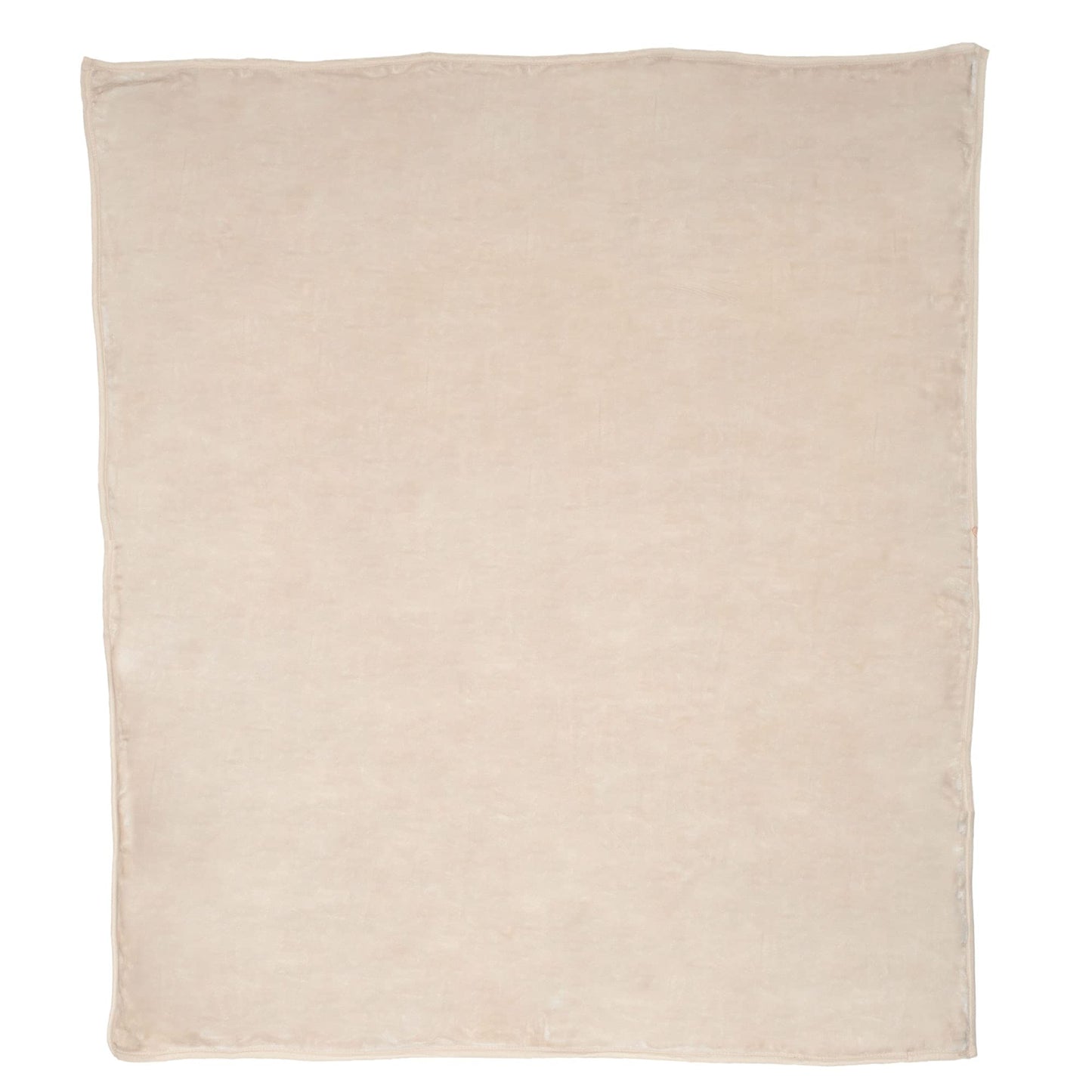 BH Solid Soft Heavy Thick Plush Mink Blanket 8 Pound - Beige