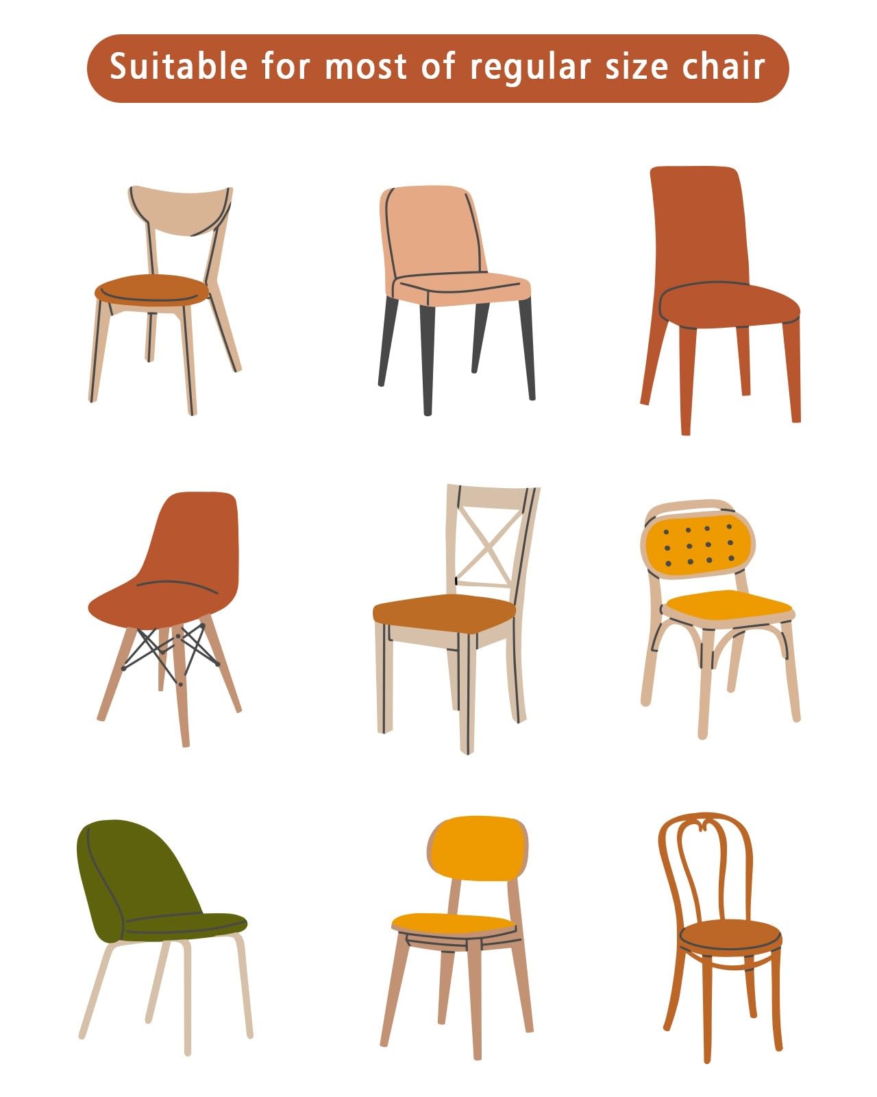Black White Buffalo Check Chair Back Covers Set of 4, Farmhouse Plaid Washable Removable Chair Covers for Dining Room, Modern Geometric Decorative Dining Chair Slipcover for Home Hotel Party Wedding