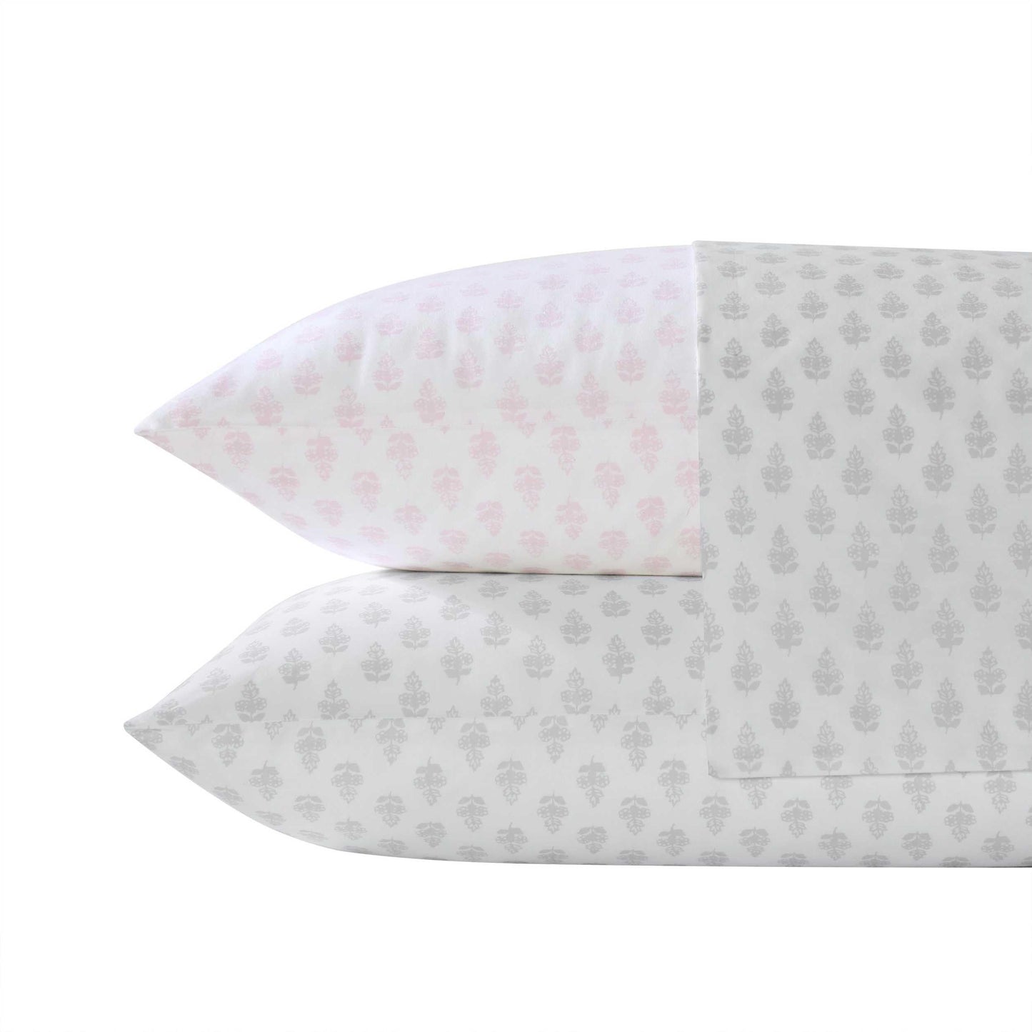 Laura Ashley - Twin Size Sheet Set, 100% Cotton Percale Bedding with Matching Pillowcase, Fully Elastic Fitted Sheet, Deep Pocket, Floral Room Decor (Francesca Pink)