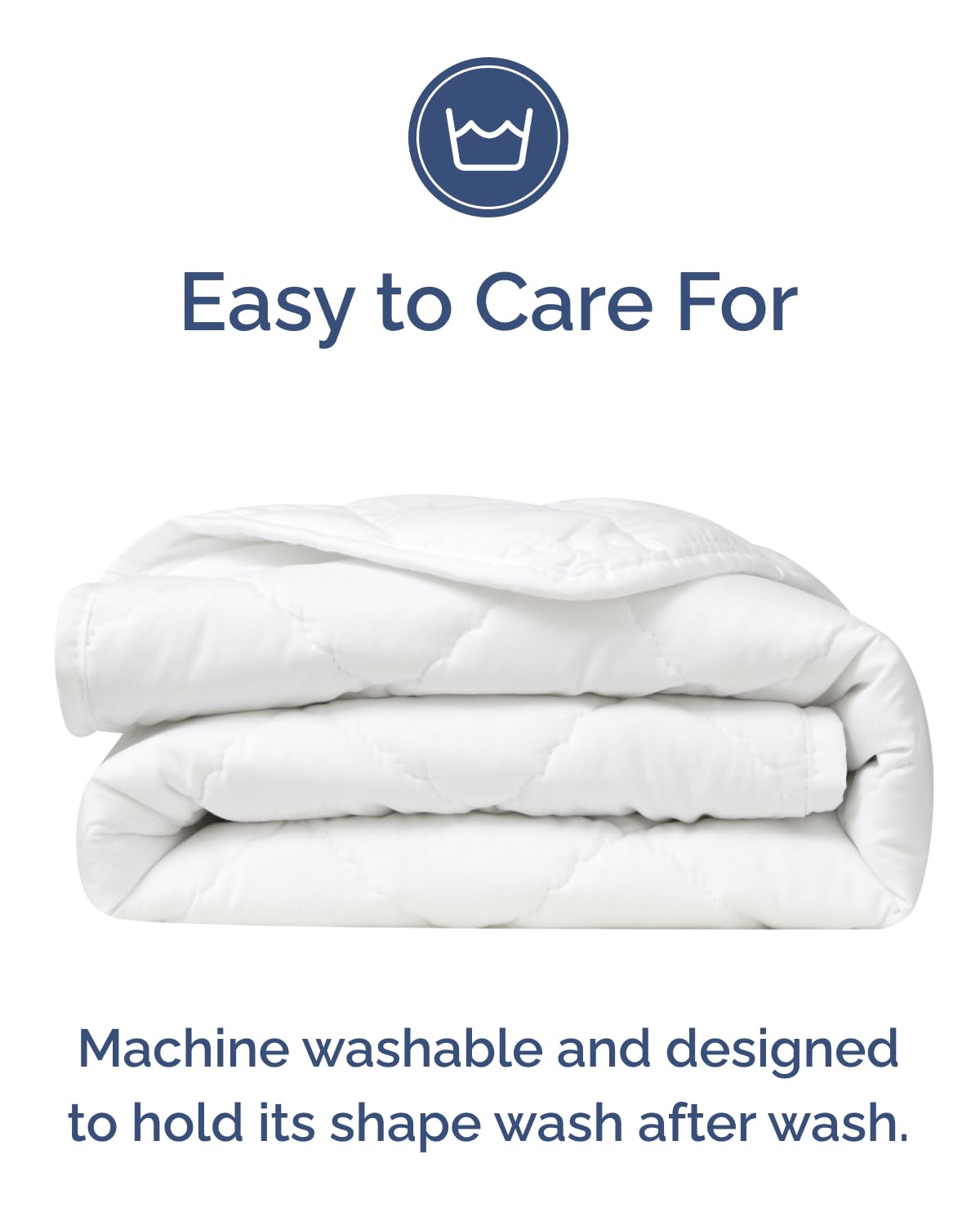Toddler Comforter - Down Alternative Toddler Microfiber Comforter - Lightweight & Warm Baby Quilt Blanket - Soft & Breathable - Kids Duvet Insert for Crib, Stroller - Machine Washable - 39x47 (White)