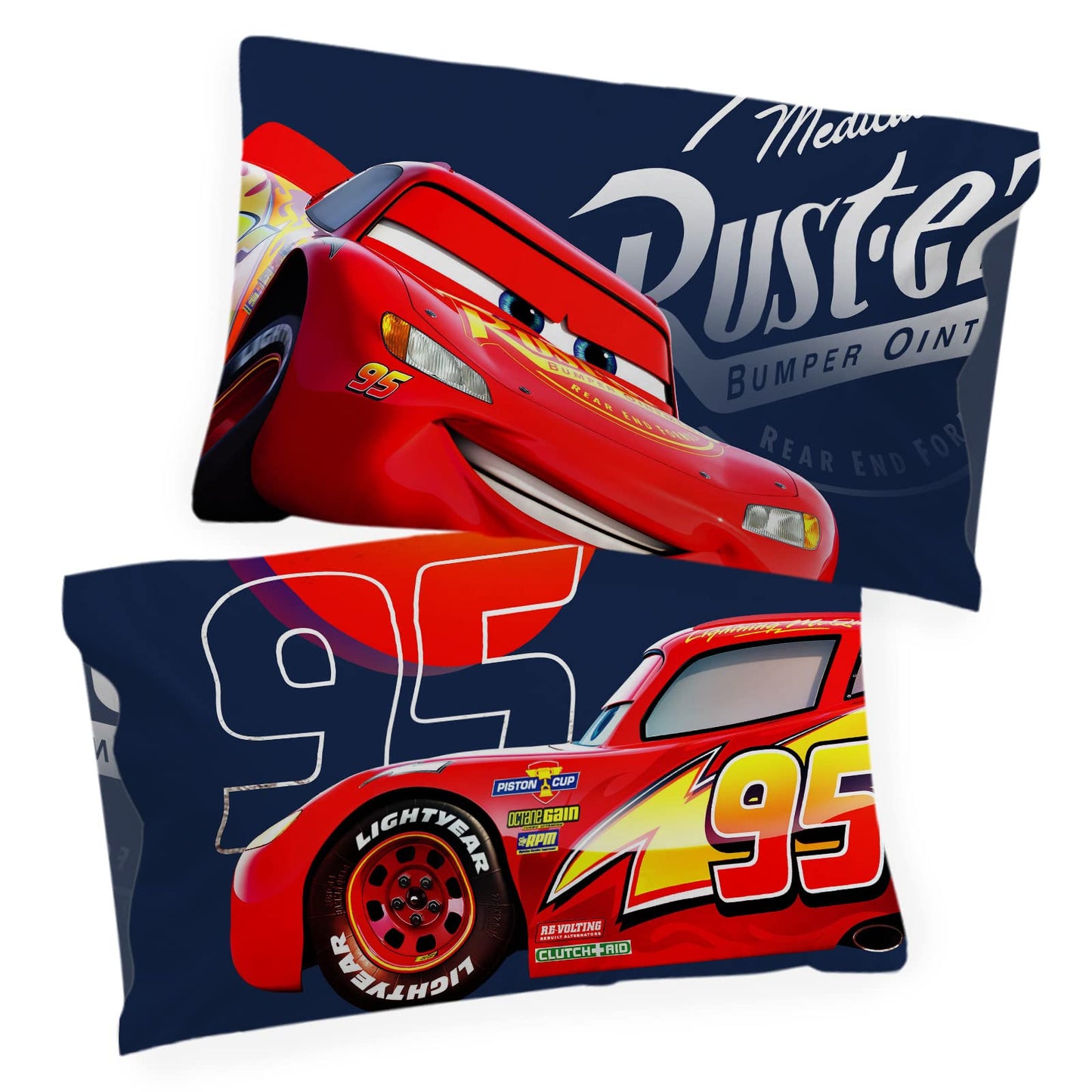 Jay Franco Disney Pixar Cars Sun Ride 1 Single Reversible Pillowcase Featuring Lightning McQueen- Double-Sided Kids Super Soft Bedding (Official Disney Pixar Product)