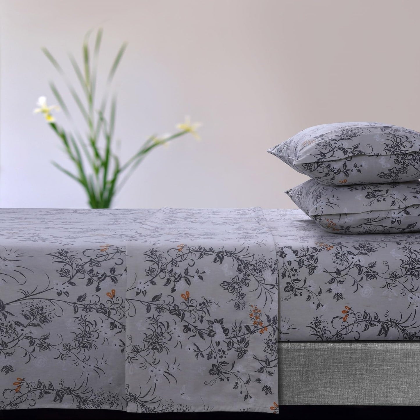 Ayana Flannel Sheet Set Grey Queen