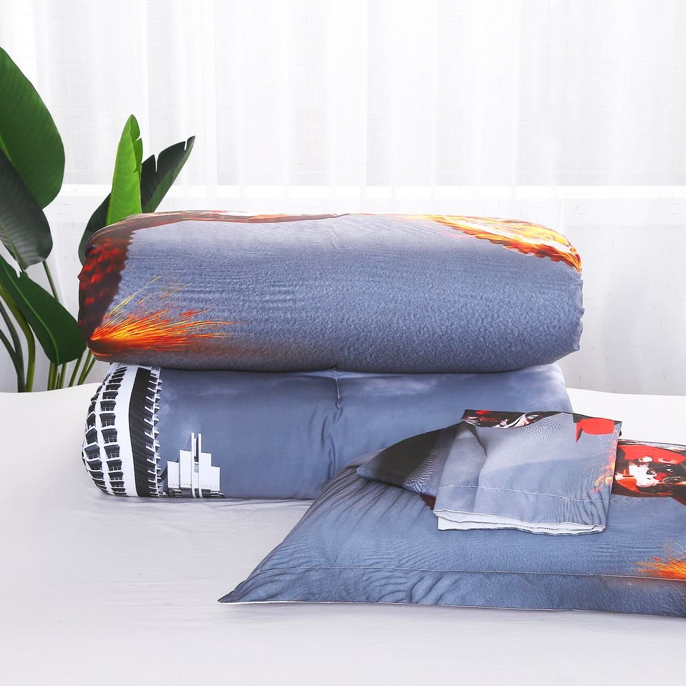SHOMPE Dirt Bike Comforter Sets Full Size Racing Motocross Sports Extreme Theme Bedding Sets for Boys
