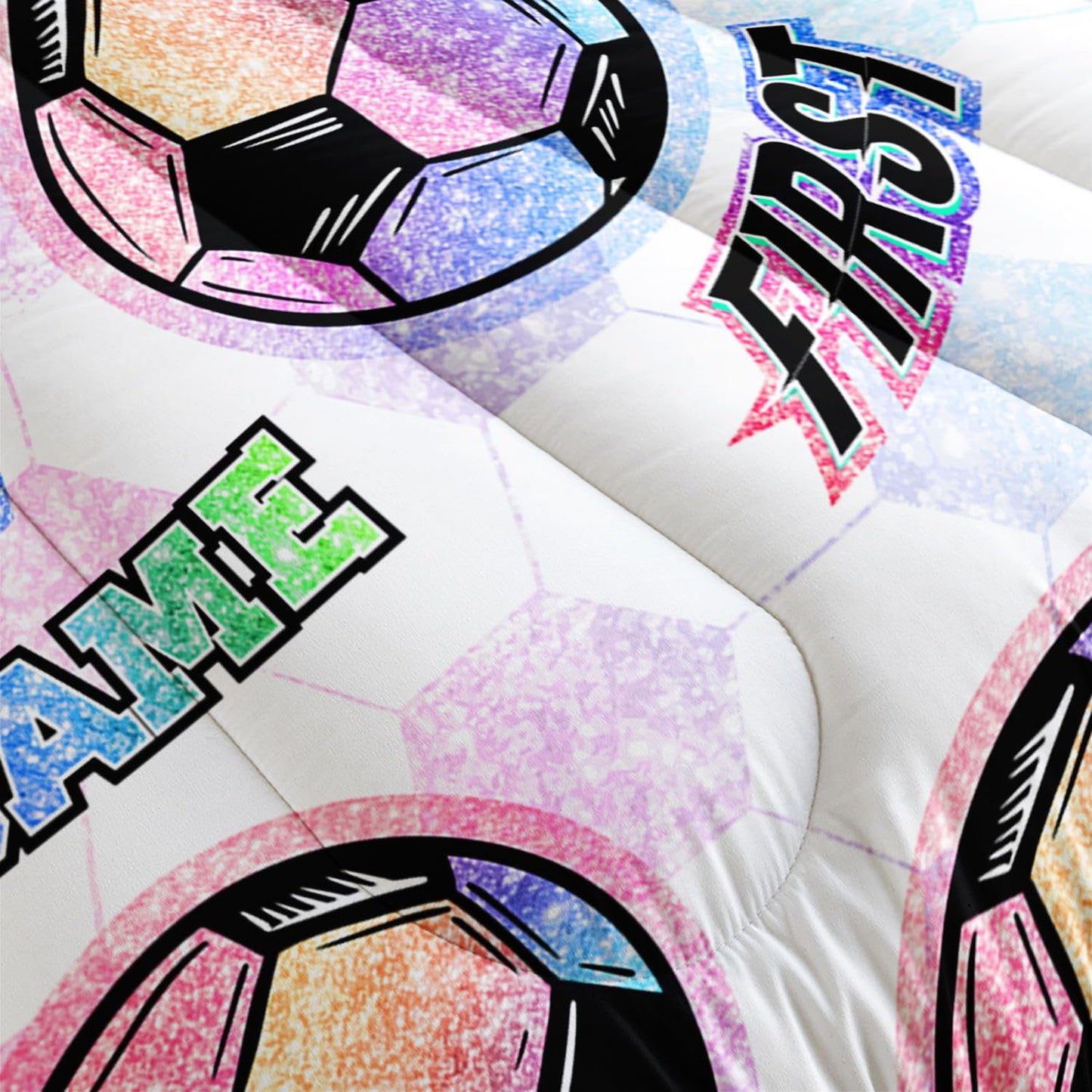 Smell Sunshine Soccer Comforter Set Sport Themed Printed Bedding Set with 1 Comforter and 2 Pillowcases for Boys and Girls Bedroom All Season(Soccer Twin)