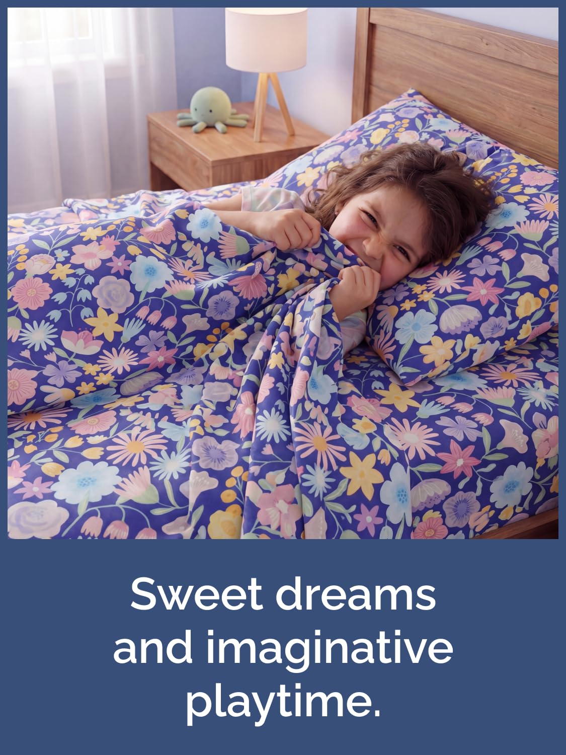 CGK Unlimited Kids Purple Meadow Twin 3 Piece Sheet Set - Boys, Girls, Teens, Toddler - Easy Fit Deep Pockets - Soft, Cooling & Breathable Sheets - Cute, Cozy, Fade & Wrinkle Free - Machine Washable