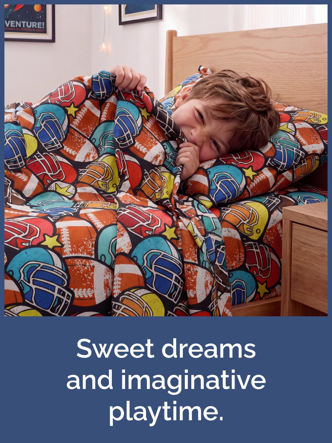 CGK Unlimited Kids All Star Helmets Twin 3 Piece Sheet Set - Boys, Girls, Teens, Toddler - Easy Fit Deep Pockets - Soft, Cooling & Breathable Sheets - Cozy, Fade and Wrinkle Free - Machine Washable