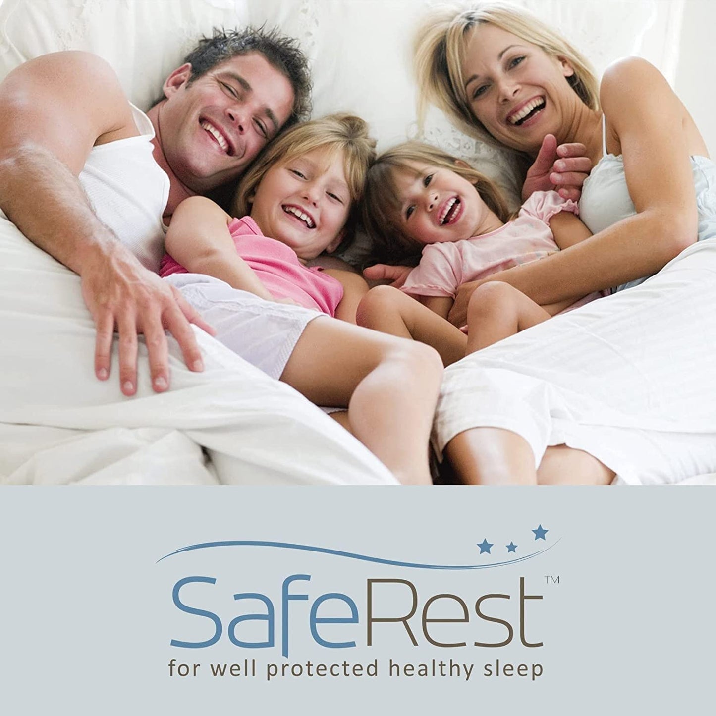 SafeRest Pillow Protector - Pack of 1 - Queen Size Waterproof Pillow Cover - Zippered Pillow Encasement for College Dorm Room, New Home - Cotton Terry, Waterproof, Breathable