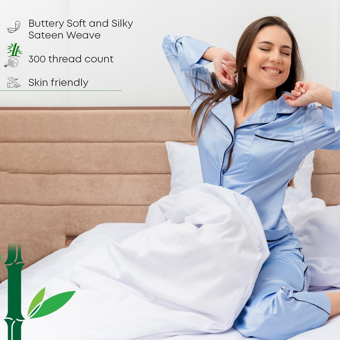 LINENWALAS Fitted Sheet Only Viscose Derived from Bamboo, Bottom Sheet for Full Size Bed – 16” Deep Pocket, All Around Snug Fit – Cooling, Breathable, Soft, Hypoallergenic (Avocado Green, Full)
