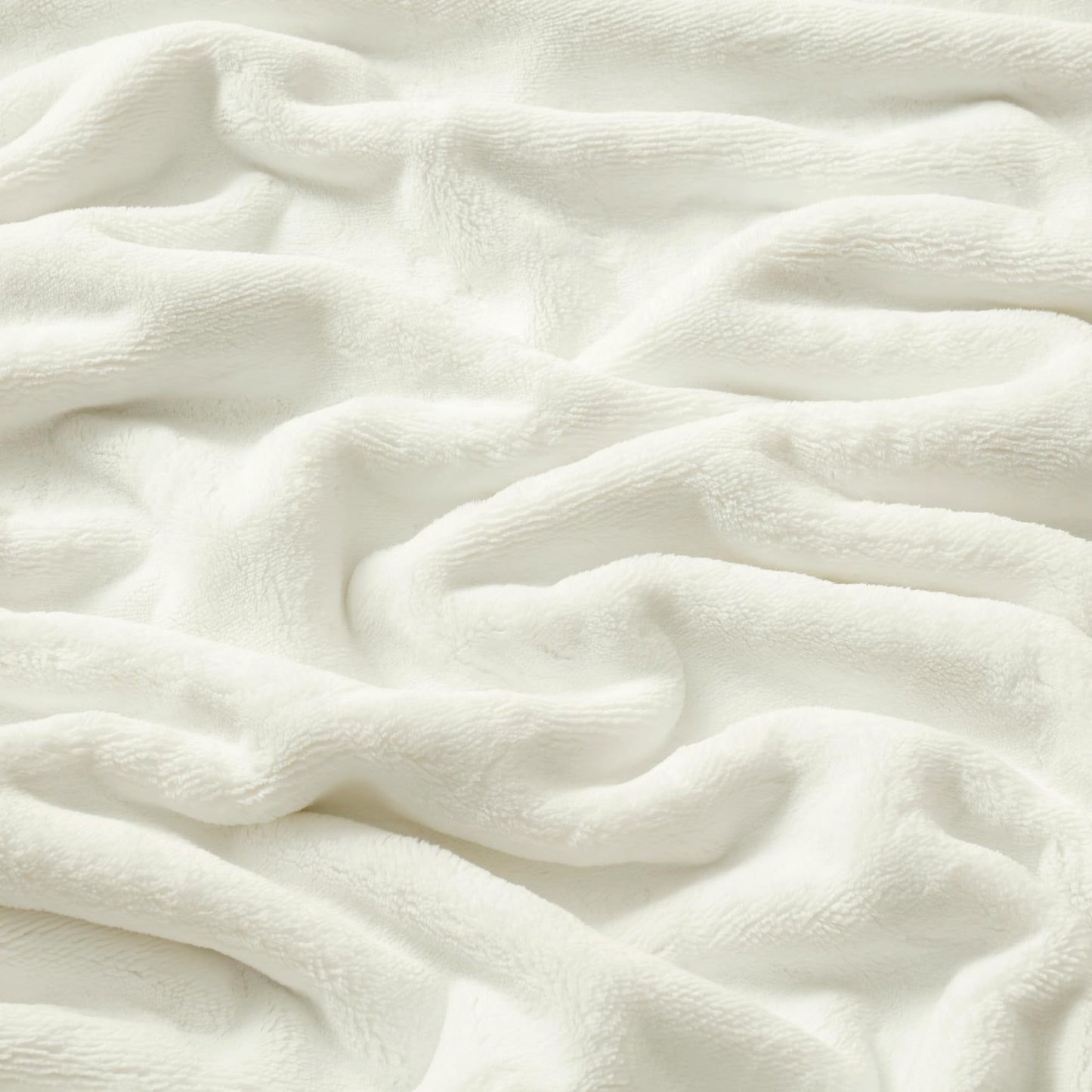 Brookstone Nap Plush Throw Blanket for Couch | Warm & Super Soft Blanket with Unmatched Heavy, Dense, and Ultra-Comfy Throw | Luxurious Drape, Cozying Up on a Sofa, Chair | Ivory