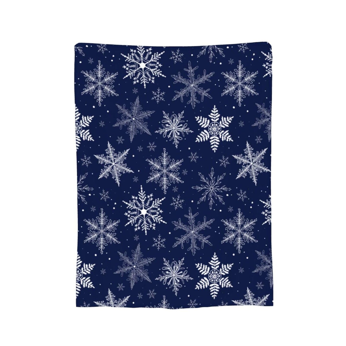 Gbuzozie Winter Snowflakes Blue Fleece Blanket Lightweight Ultra-Soft Christmas Throw Blanket for Sofa Couch Bed Camping Travel - Super Soft Cozy Microfiber Blanket 60"X50"