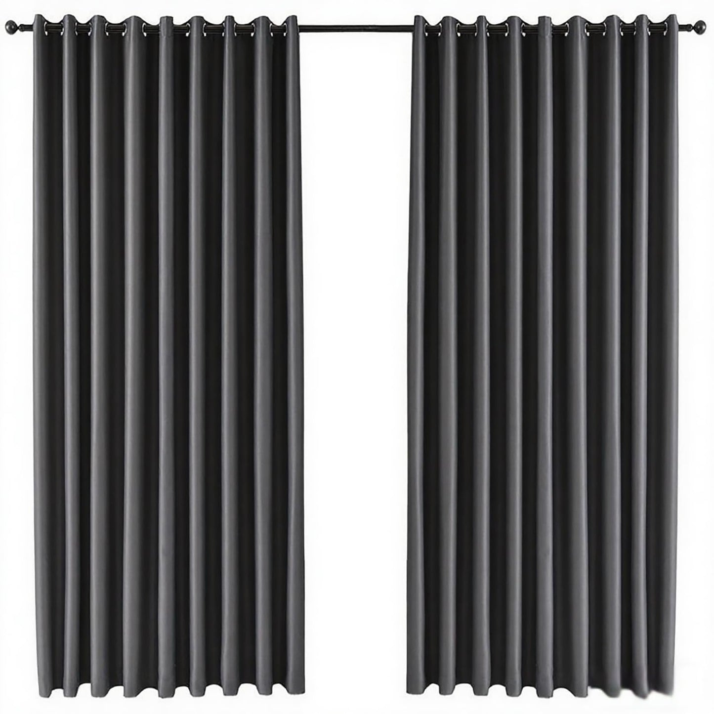 Tiadkh Home Decor Blackout Extra Long Curtains,132" Long Grommet High Ceiling Draps Noise Reducing 2 Story Curtains for Living Bedroom Windows(1Panel,W52xL132)