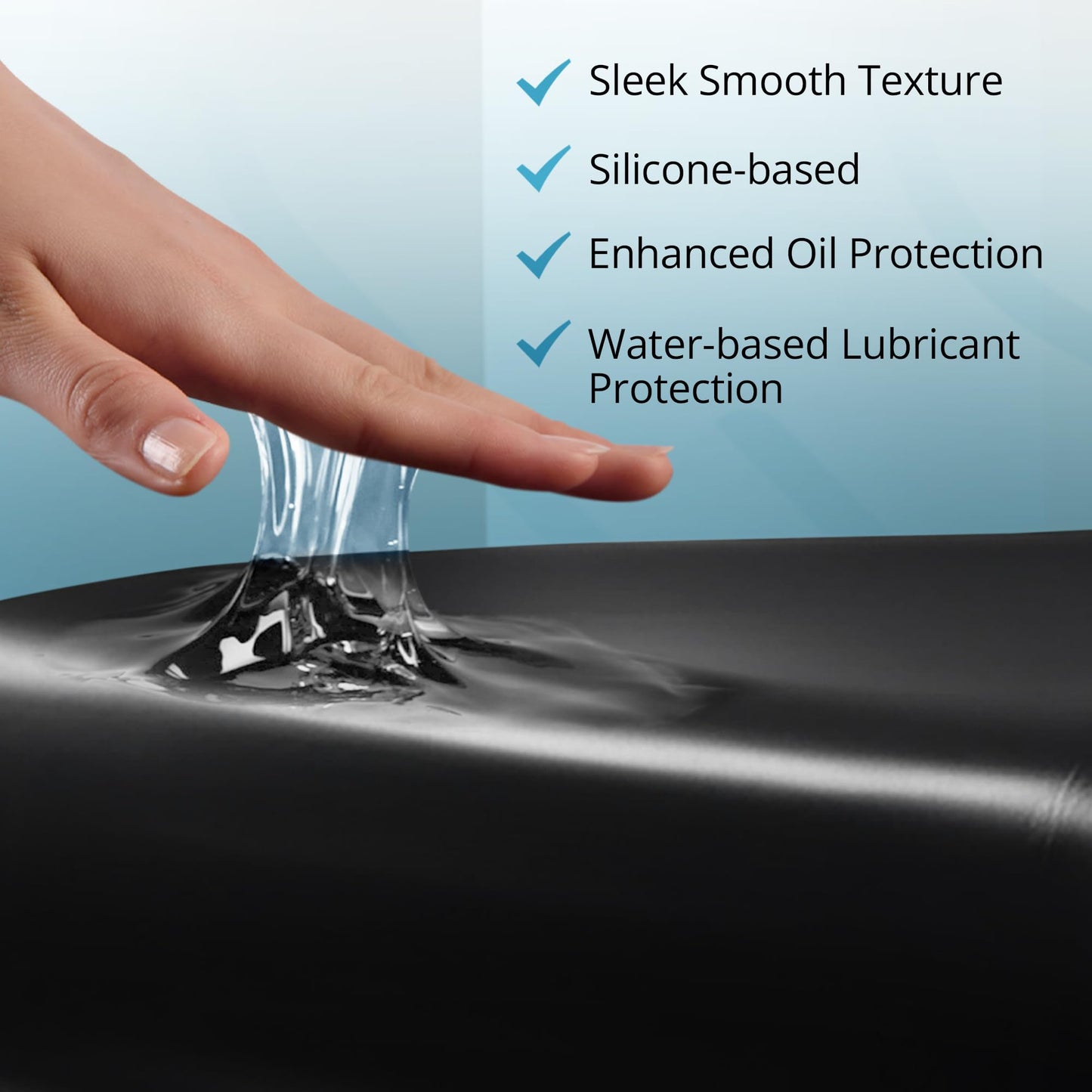 Vinyl Waterproof Fitted Sheet, California King 72 x 84 inches, 15.75" Deep Pocket, Phthalate-Free Black Wipe-Clean Mattress Protector with Side Pocket & Repair Kit, for Massage Oil & Silicone