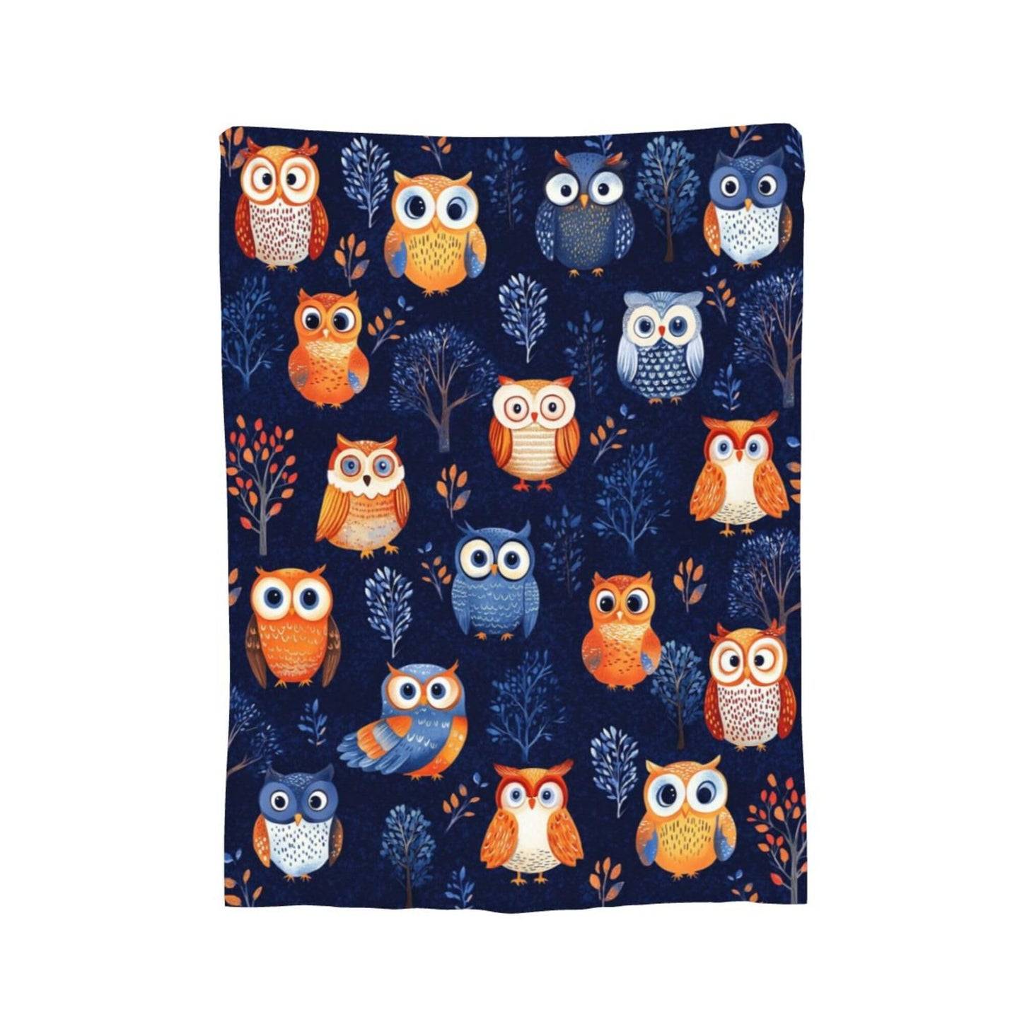 Cute owl Blanket owl Decor Cozy Animal Throw Super Soft Plush Flannel Fleece Blanket Gift for Kids Adults Men Women Ultra Warm & Lightweight Flannel, 50"X40"