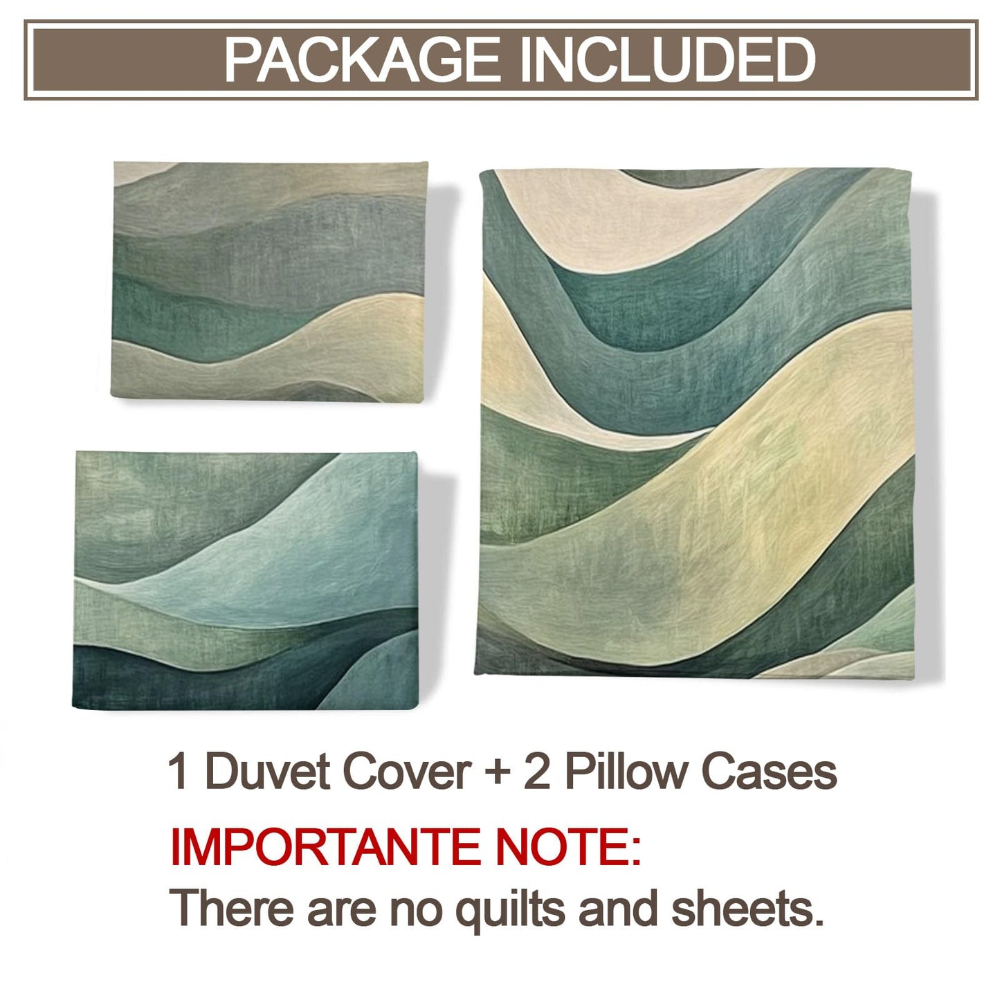 PAISUOQ Abstract Duvet Cover Full Size, Wavy Stripes Bedding, 3 Piece, Soft Microfiber Patterned Comforter Cover with Zipper Ties & 2 Pillowcase, Teal Bedroom Decor & Gifts