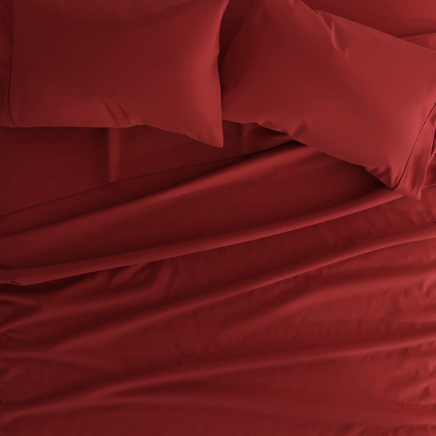 Linen Market Brushed Microfiber Queen Sheet Set 4 Piece – Oeko-TEX Certified Ultra Soft & Wrinkle-Free - 16" Deep Pocket Sheets - Easy Care Queen Size - Burgundy